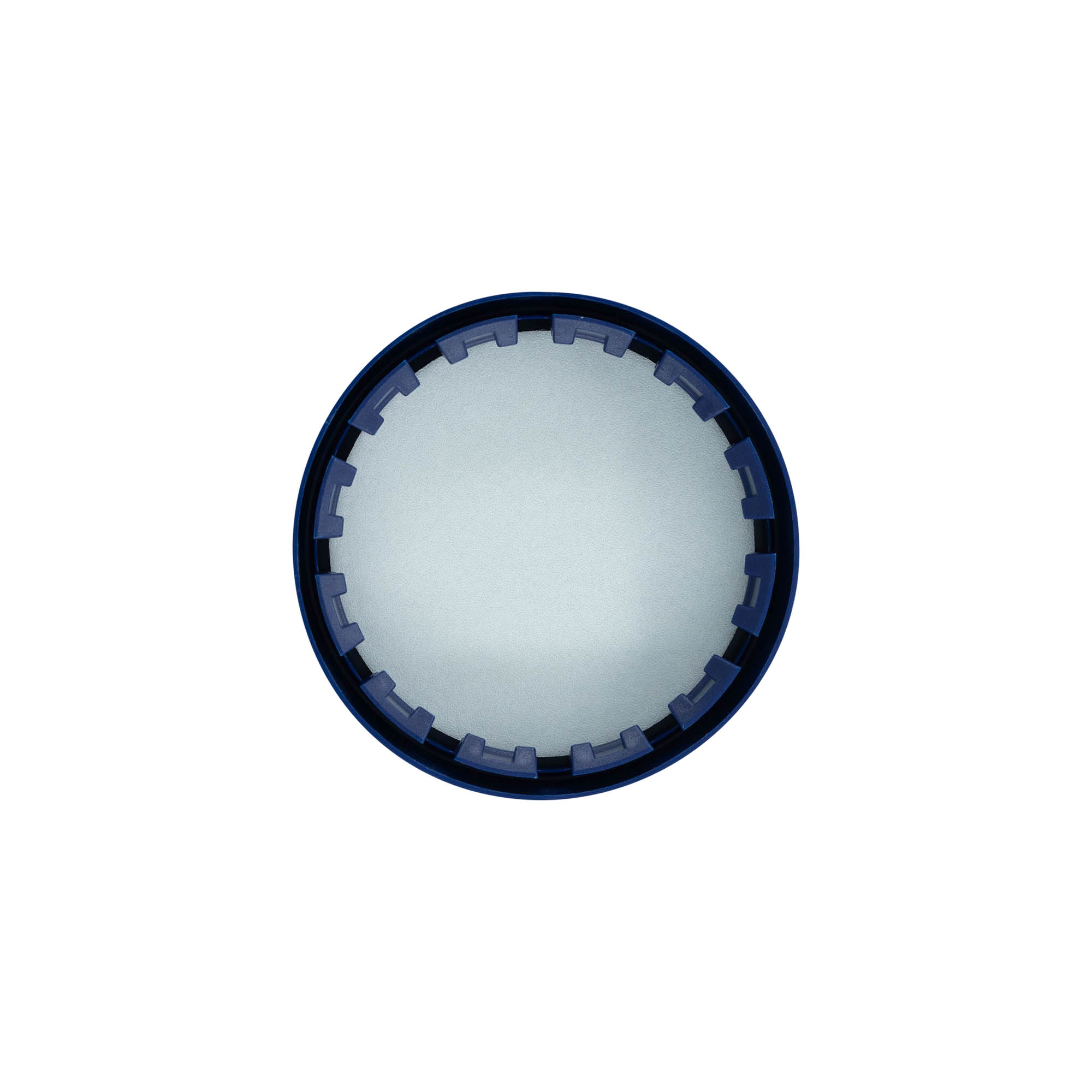 Tapa encajable para maceta cerámica estándar, plástico HDPE, azul
