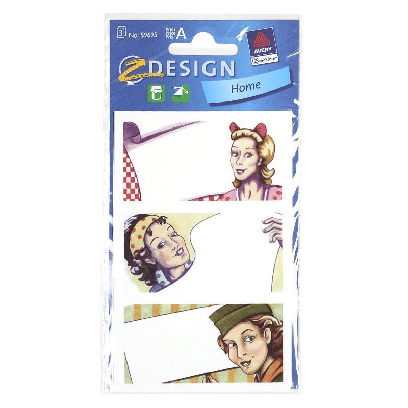 Zweckform Etiquetas «Pop Art», rectangulares, papel, multicolor