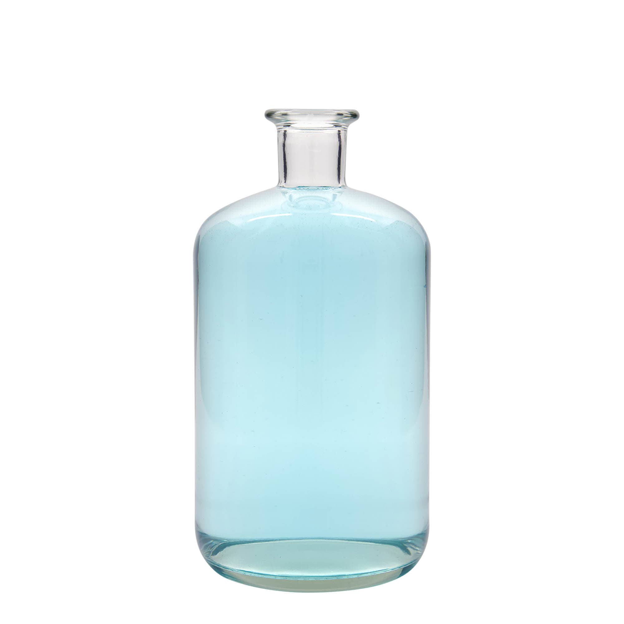 Botella de vidrio de 1.500 ml para farmacéutico, boca: corcho