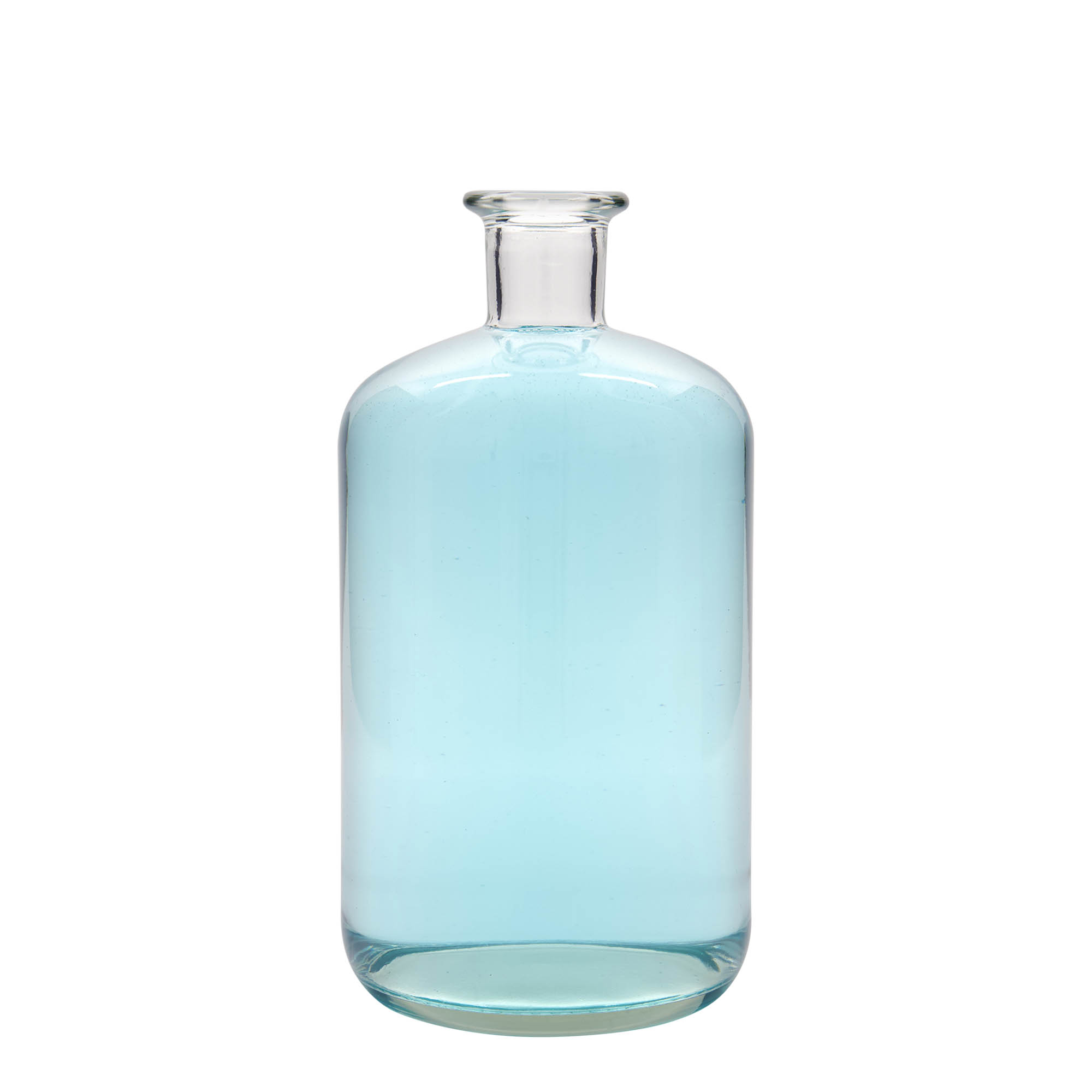 Botella de vidrio de 1.500 ml para farmacéutico, boca: corcho