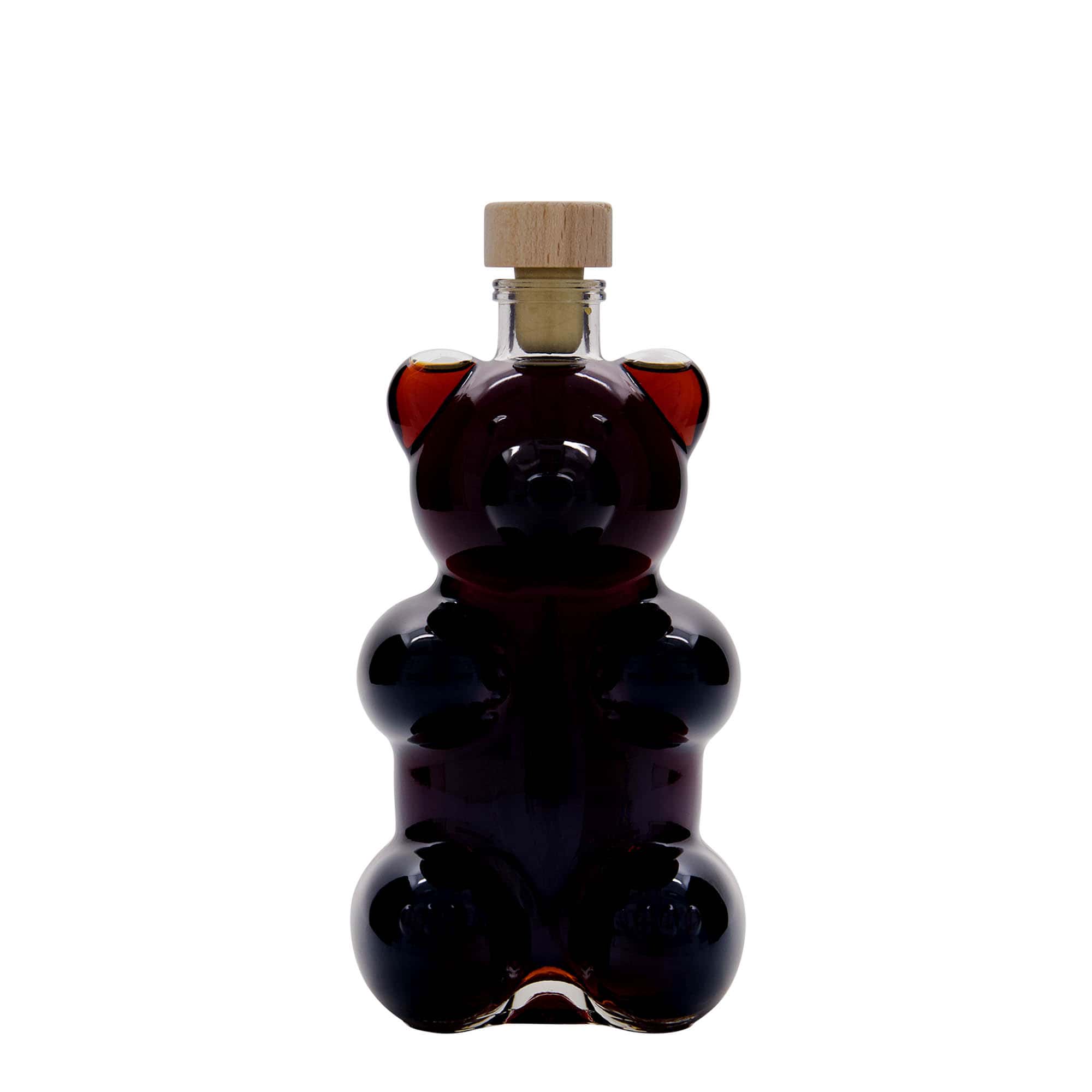 Botella de vidrio de 350 ml 'Oso', boca: corcho