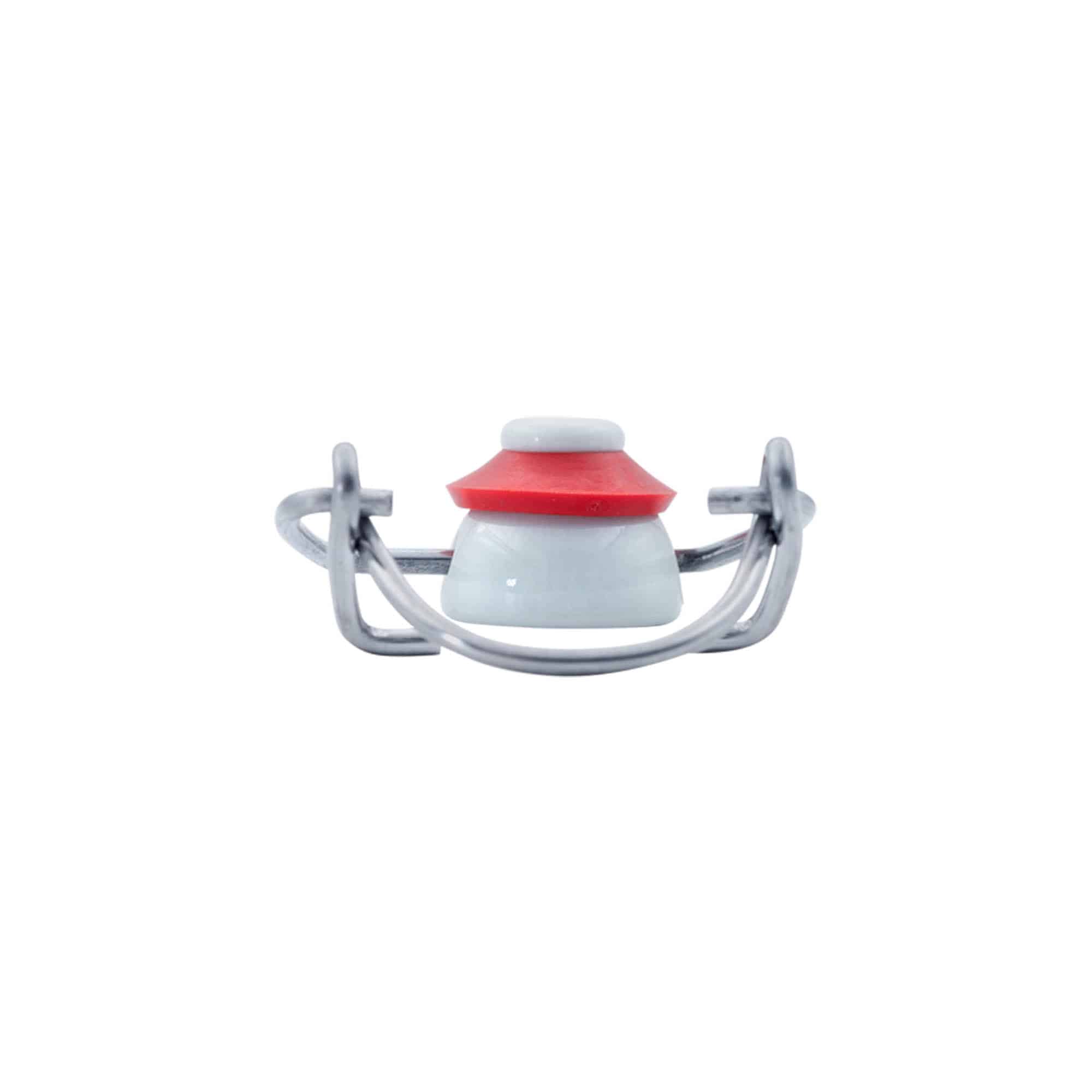 Tapón mecánico estándar, plástico, rojo-blanco
