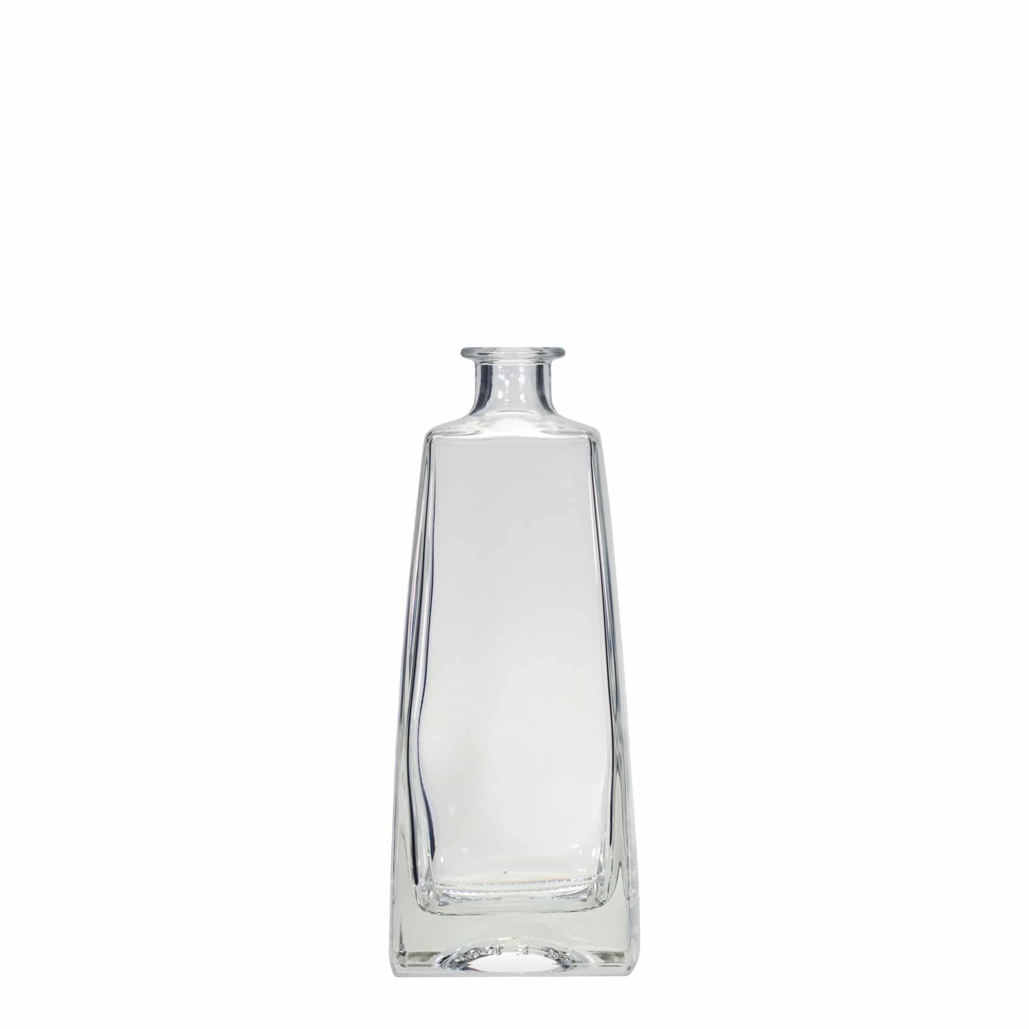 Botella de vidrio de 700 ml 'Timmy', rectangular, boca: corcho