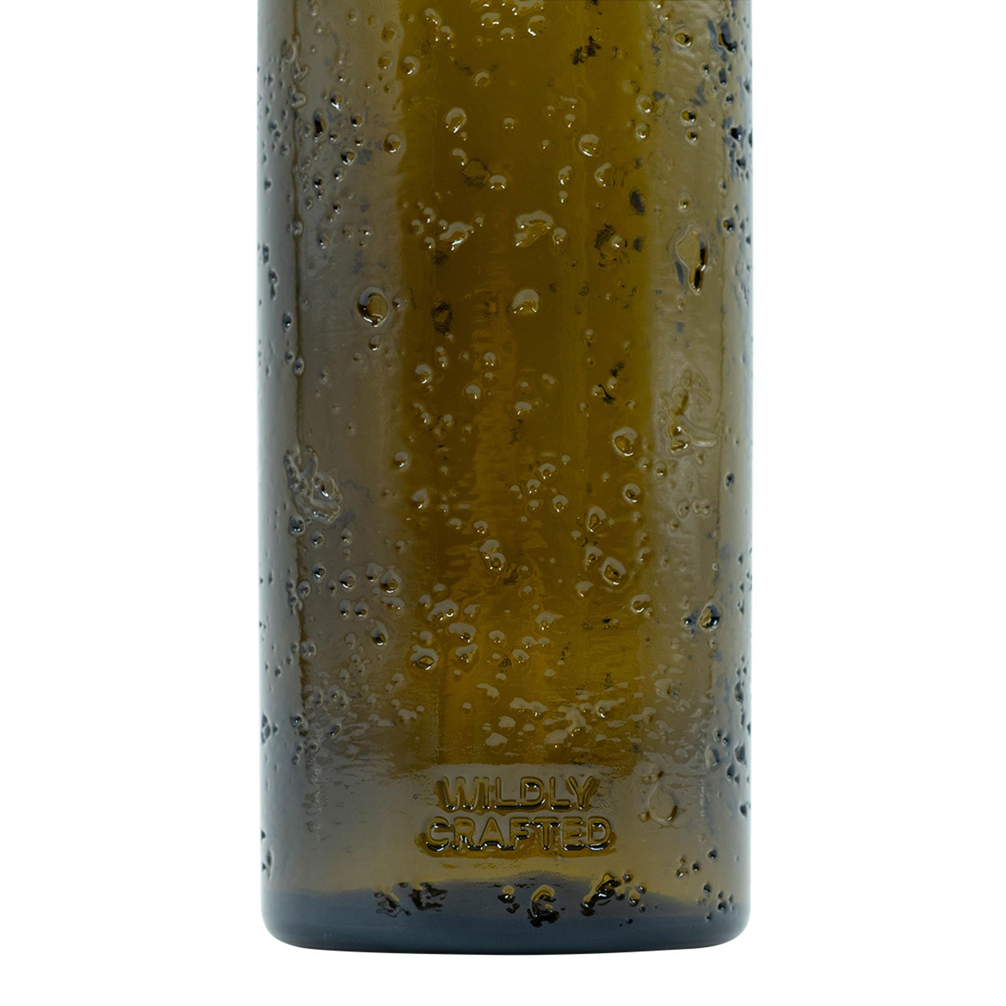 Botella de vidrio artesanal 'Bobber Jr' de 500 ml, marrón, boca: corcho