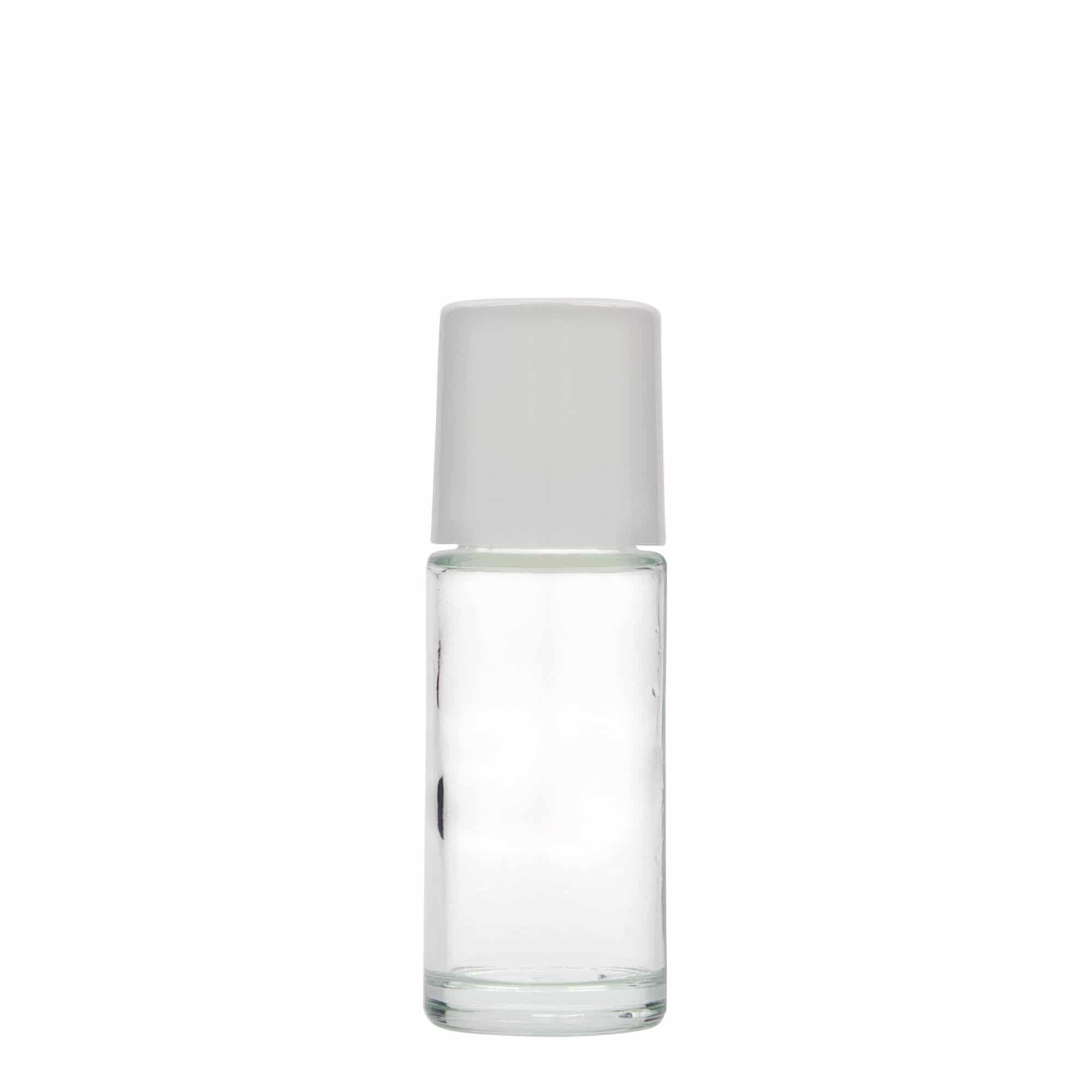 Botella roll-on de 50 ml, vidrio, boca: cierre de rosca