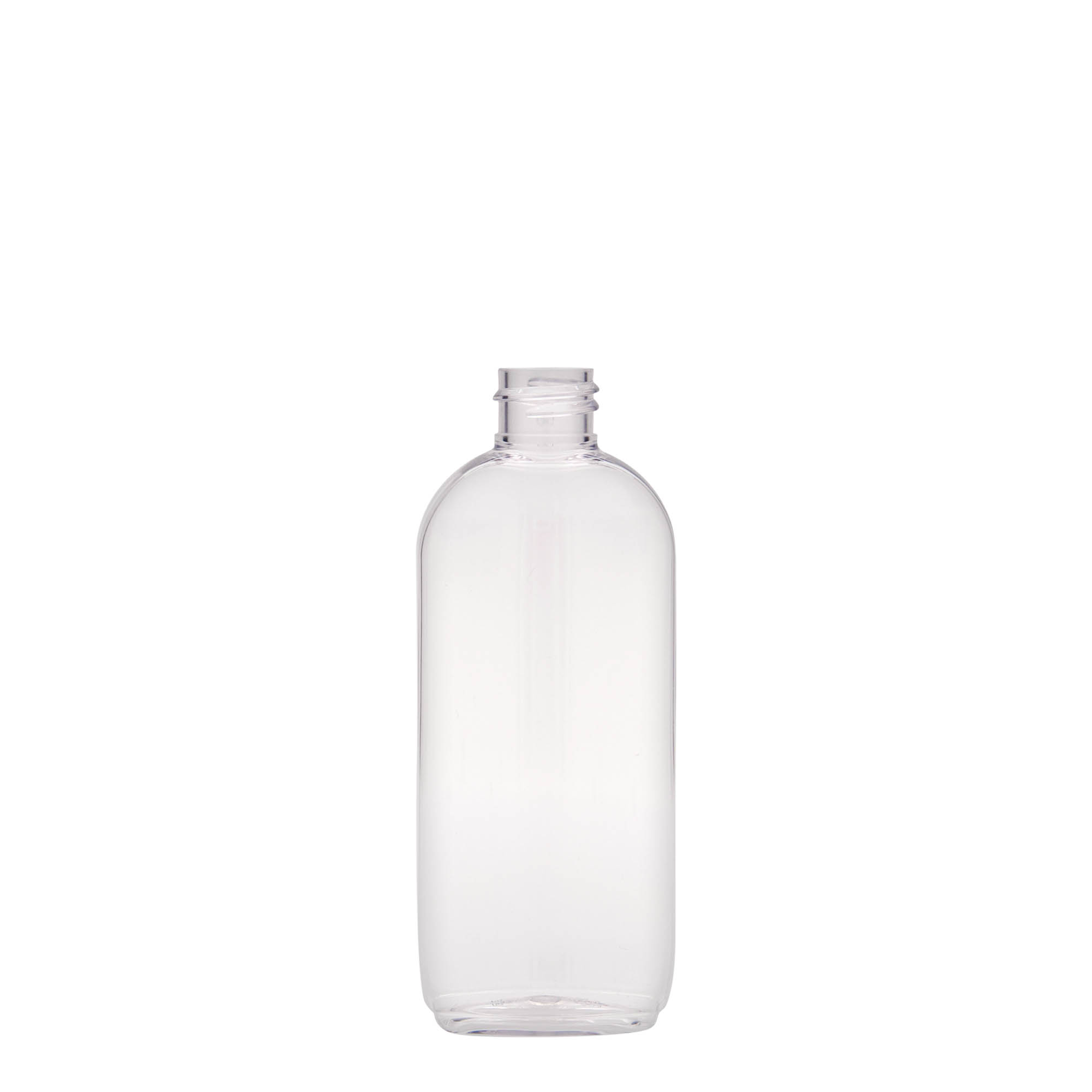 Botella PET de 100 ml 'Iris', ovalada, plástico, boca: 20/410 Botella PET de 100 ml 'Iris', ovalada, plástico, boca: 20/410