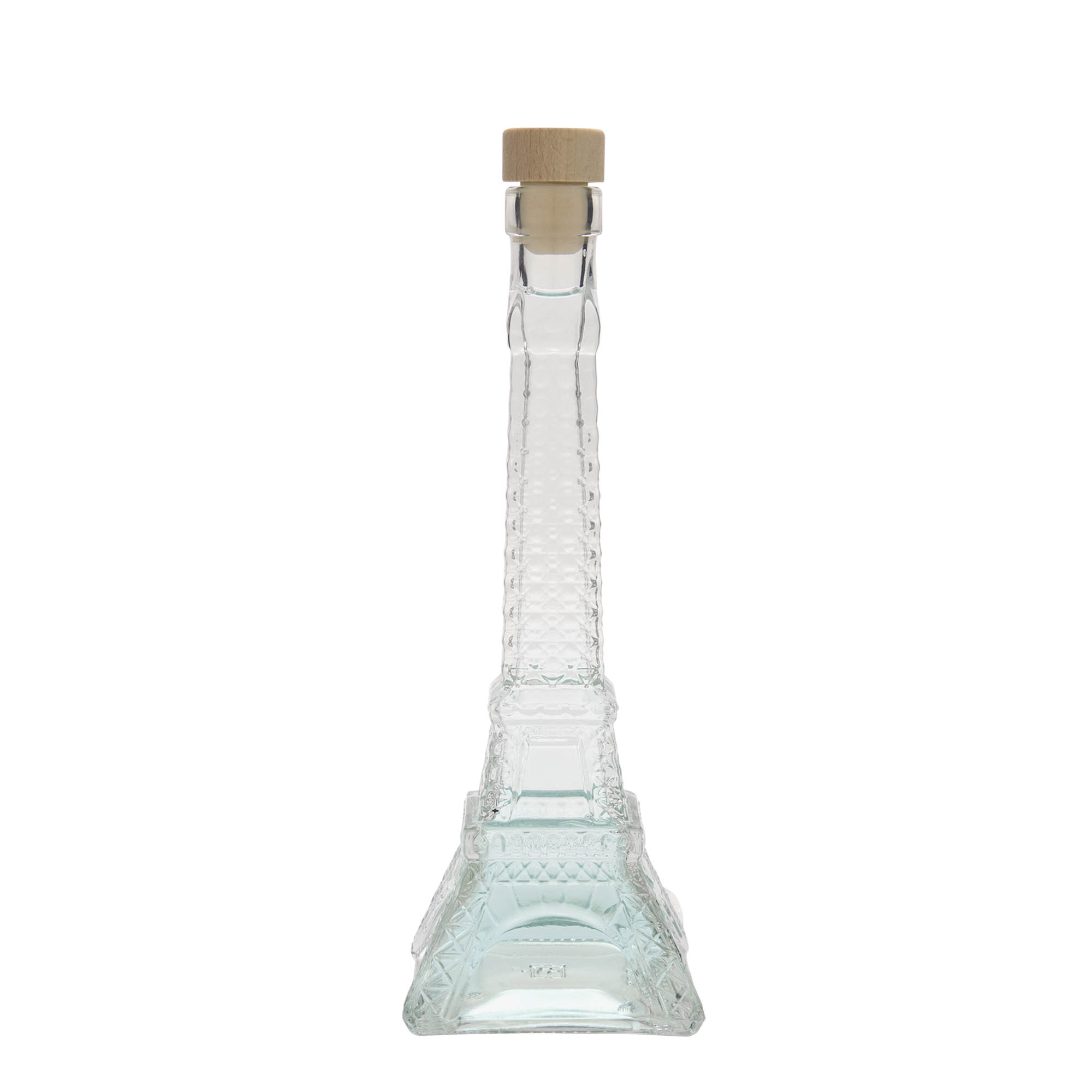 Botella de cristal de 200 ml 'Torre Eiffel', boca: corcho