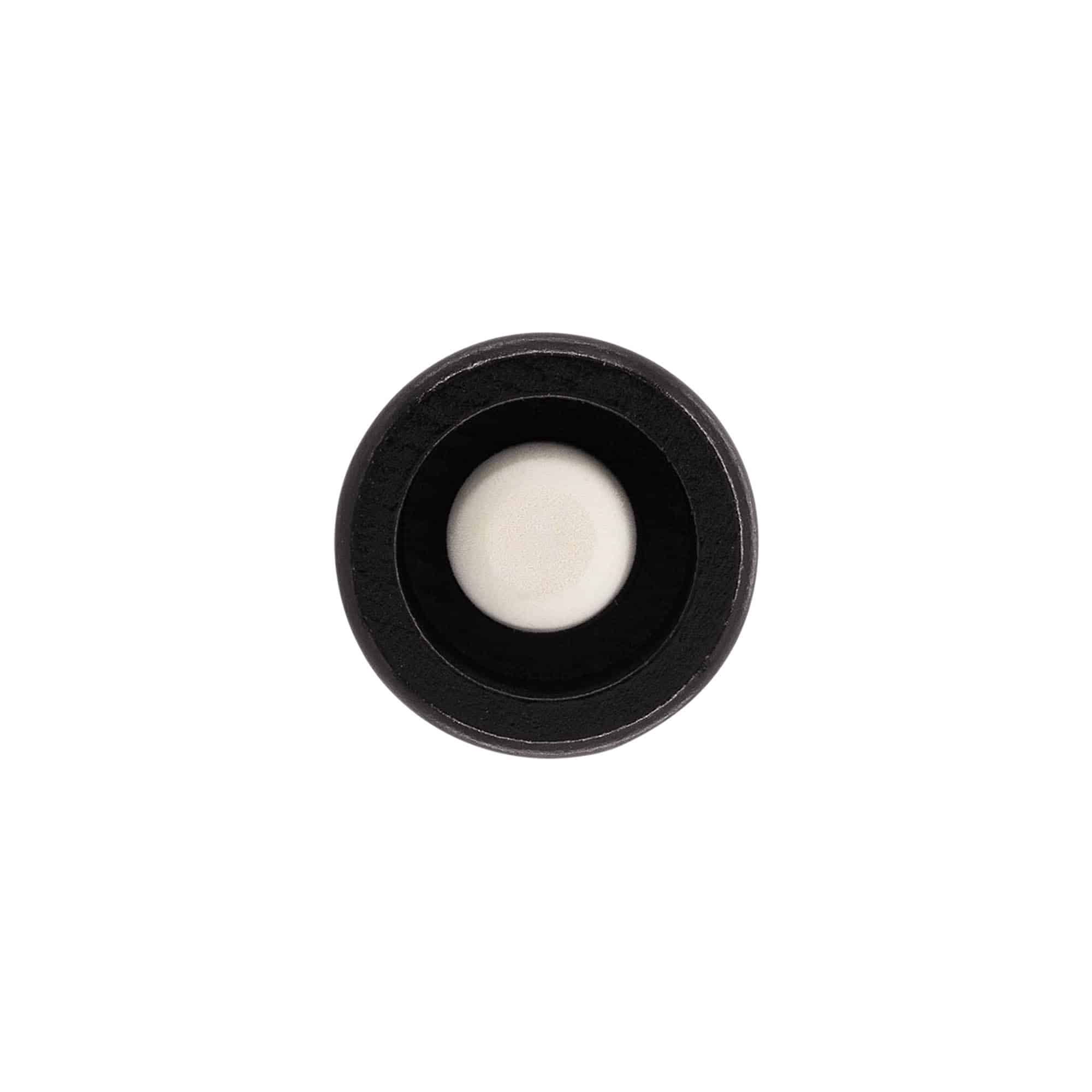 Corcho con cabeza de 19 mm, madera, negro, para boca: corcho