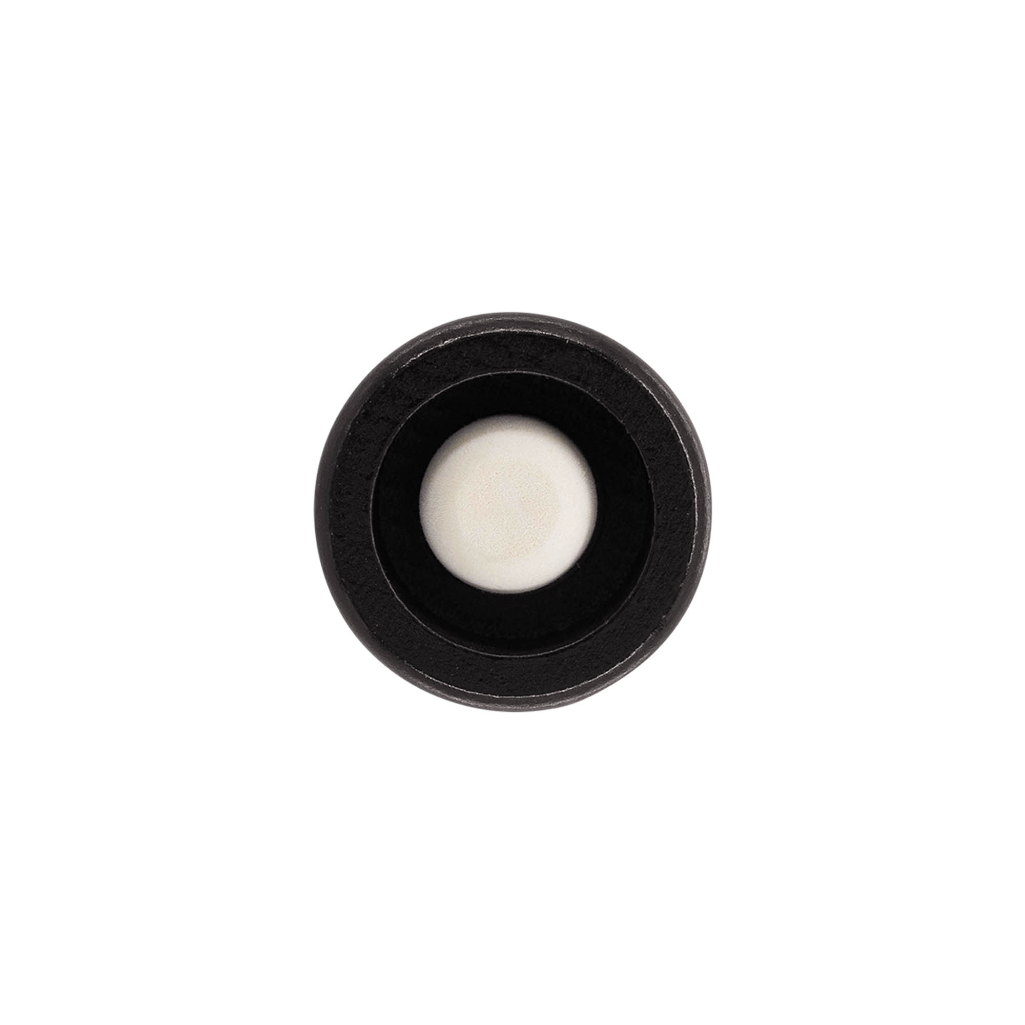 Tapón de corcho con asa 19 mm "Melón", madera/PE, negro, para boca: corcho