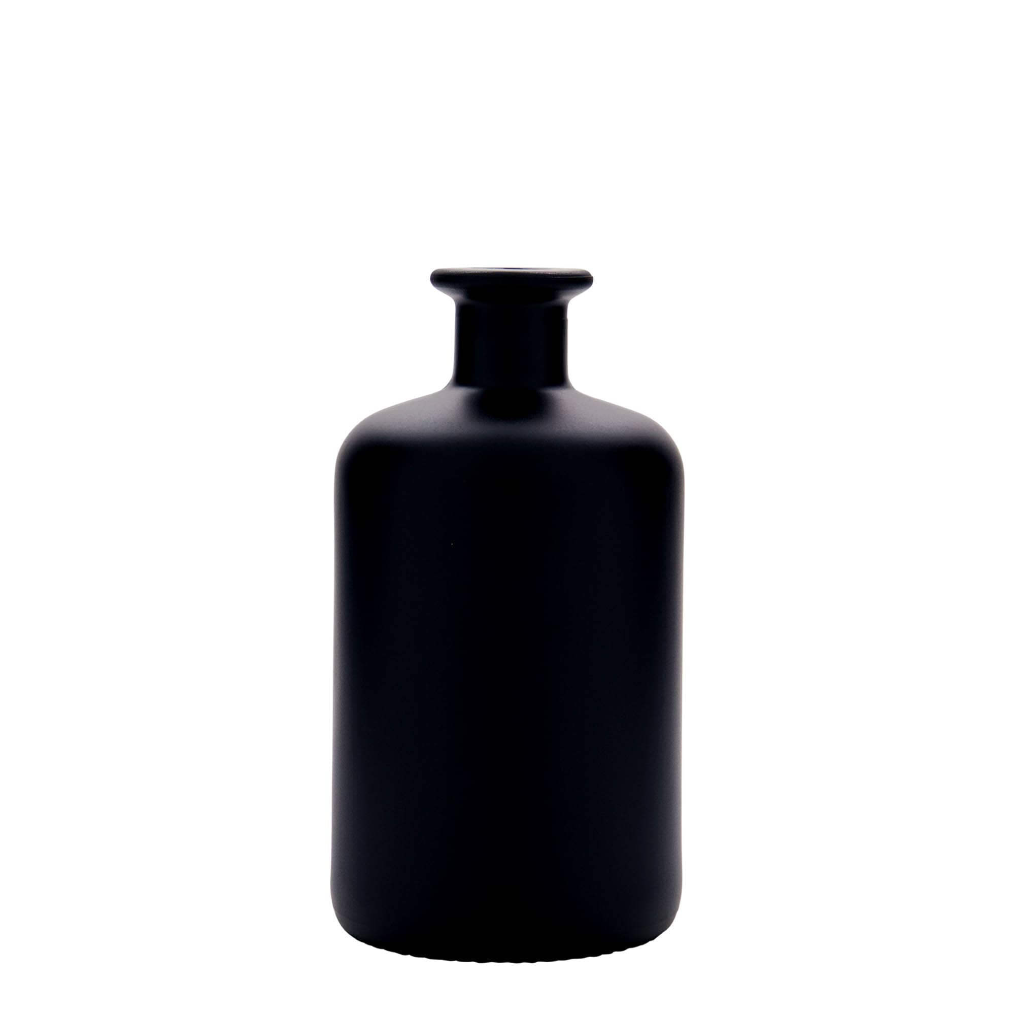 Botella de vidrio de farmacia de 500 ml, negro, boca: corcho Botella de vidrio de farmacia de 500 ml, negro, boca: corcho