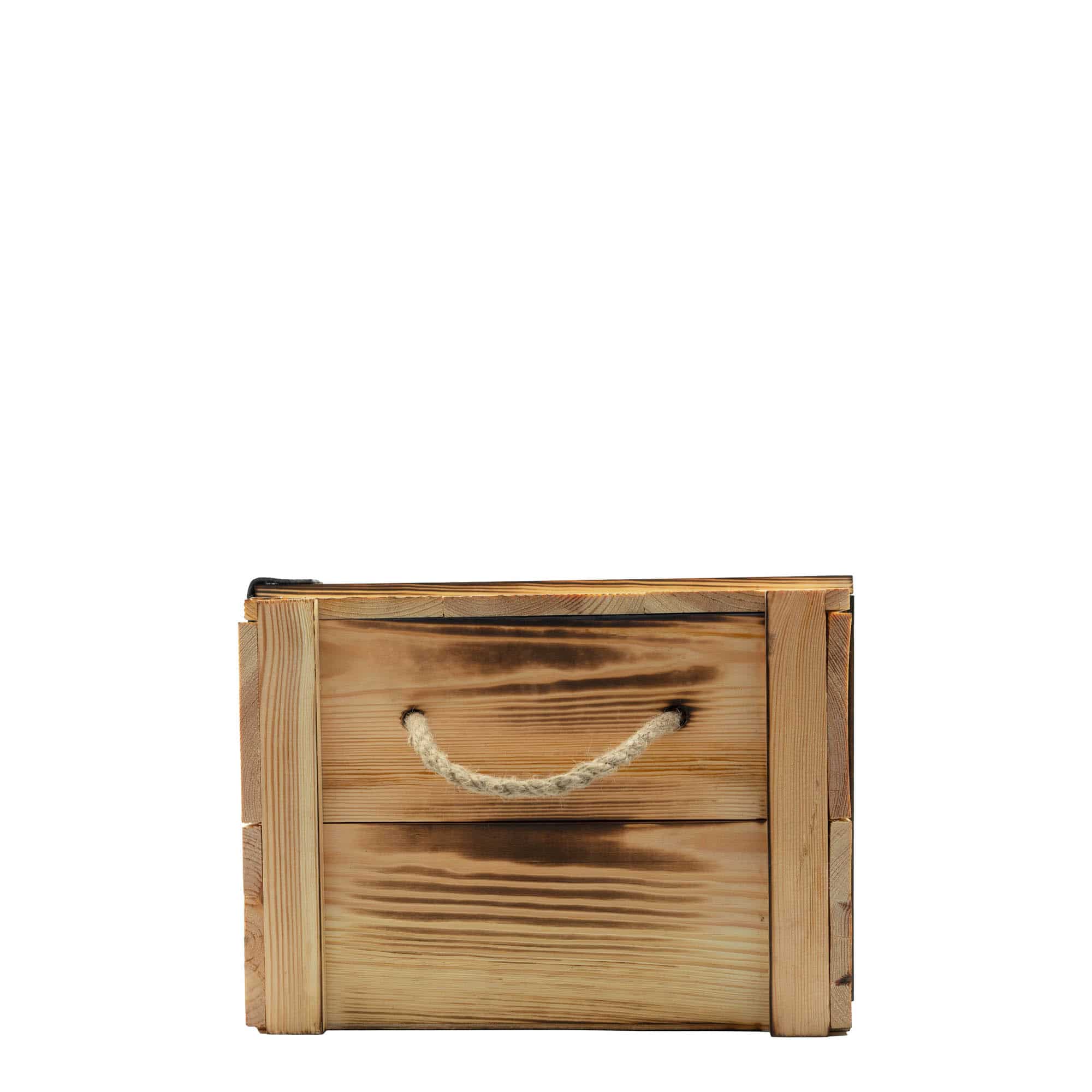 Caja para vino para 6 botellas, rectangular, madera, beige