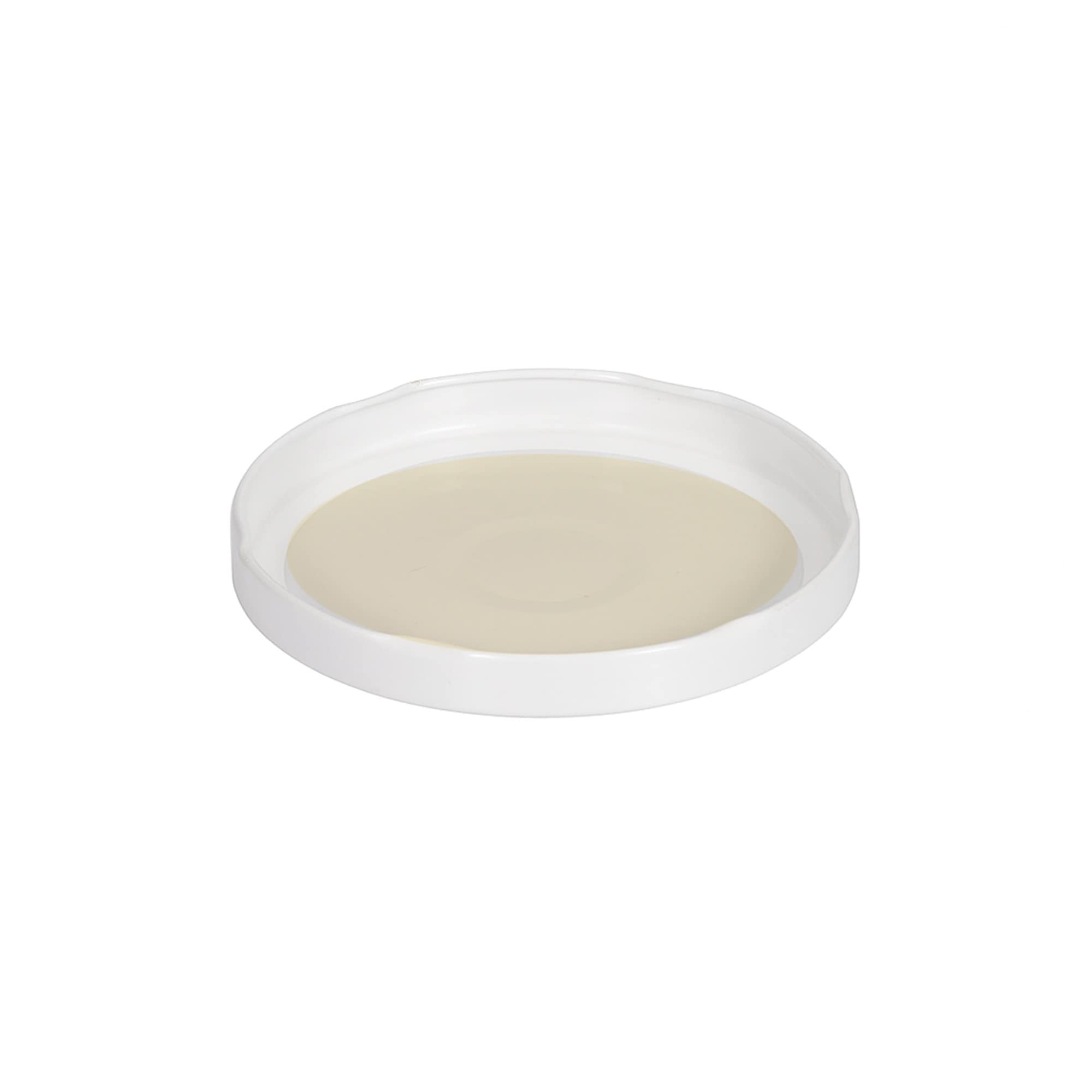 Tapa Twist-Off, hojalata, blanco, para boca: TO 100