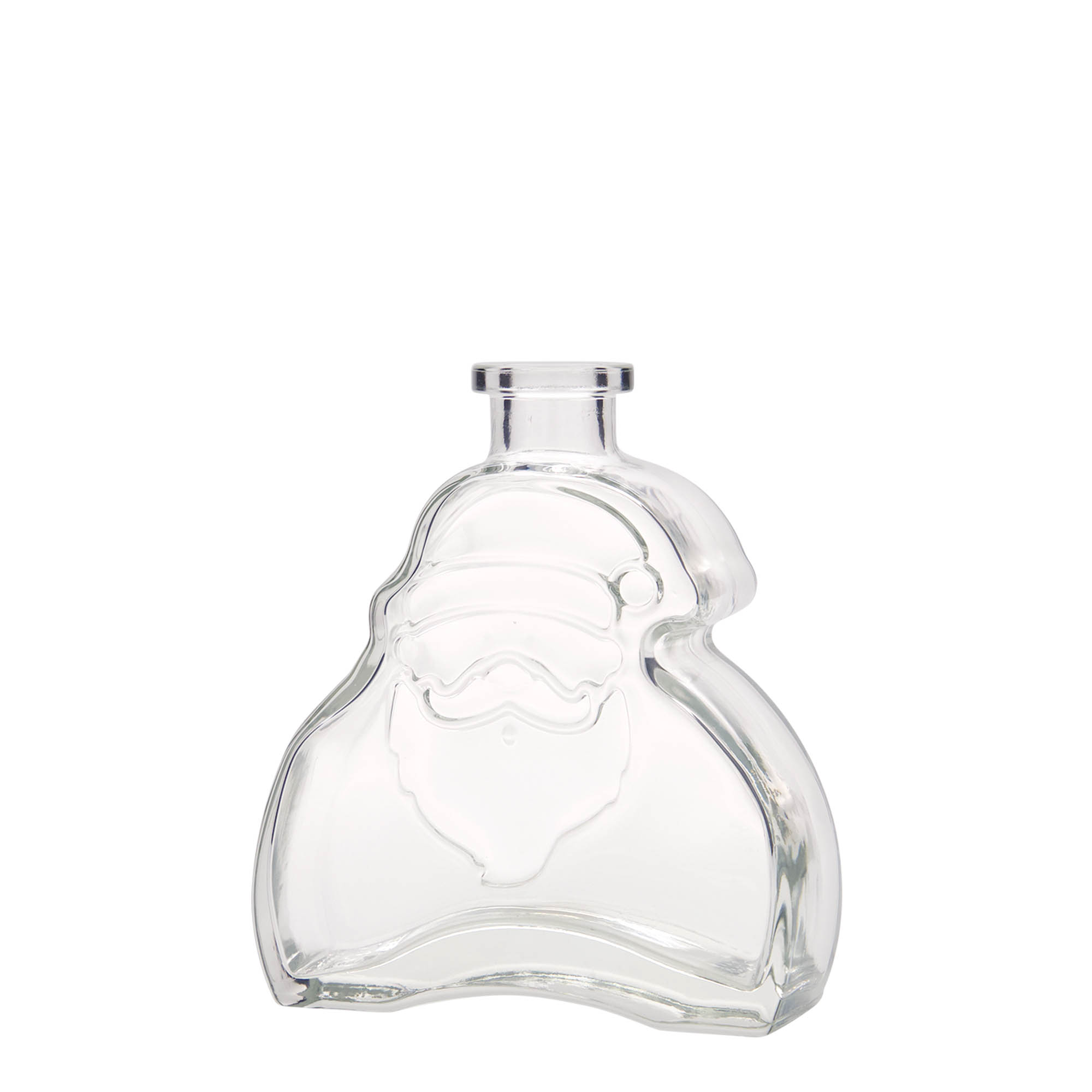 Botella de vidrio 'Santa Claus' de 200 ml, boca: corcho