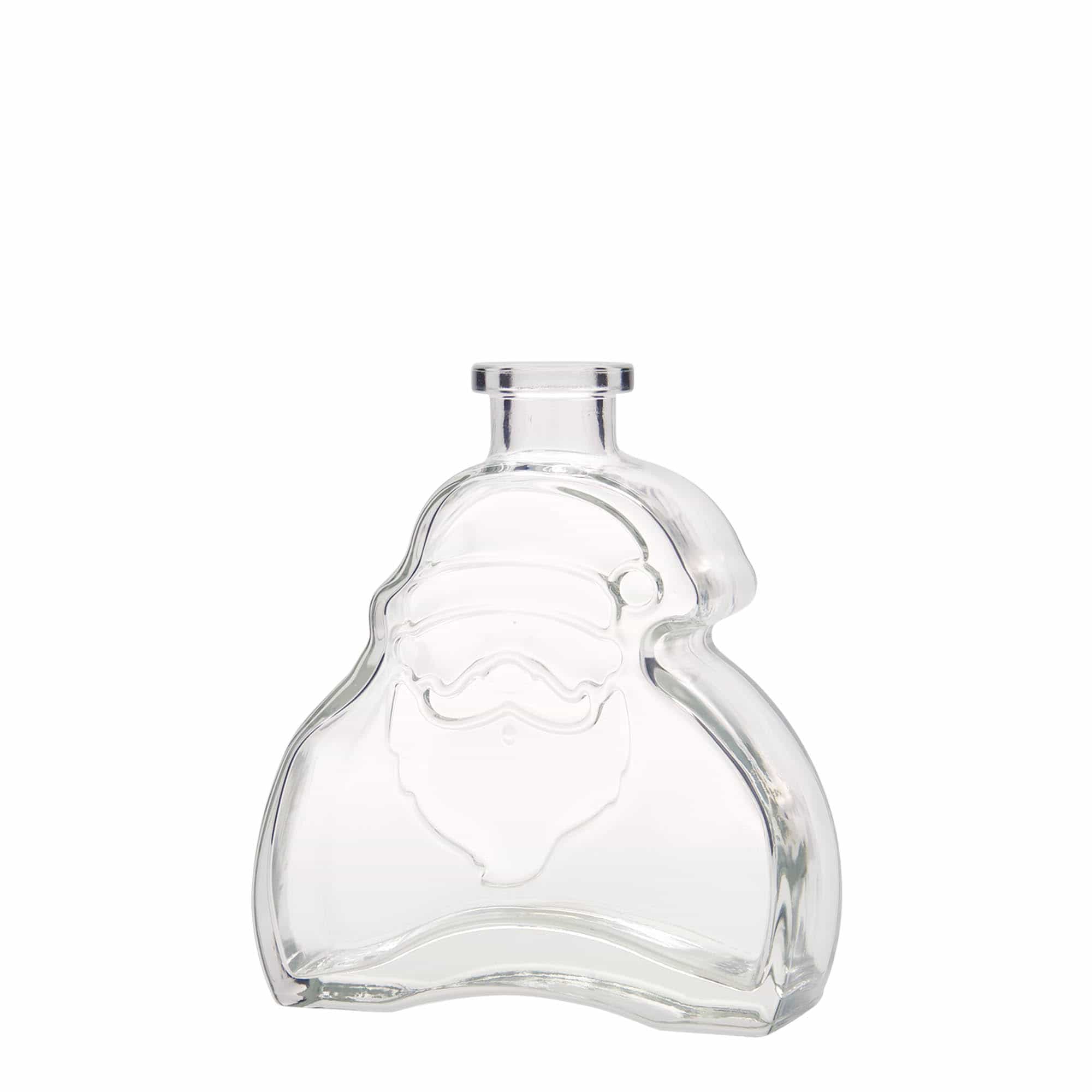 Botella de vidrio 'Santa Claus' de 200 ml, boca: corcho