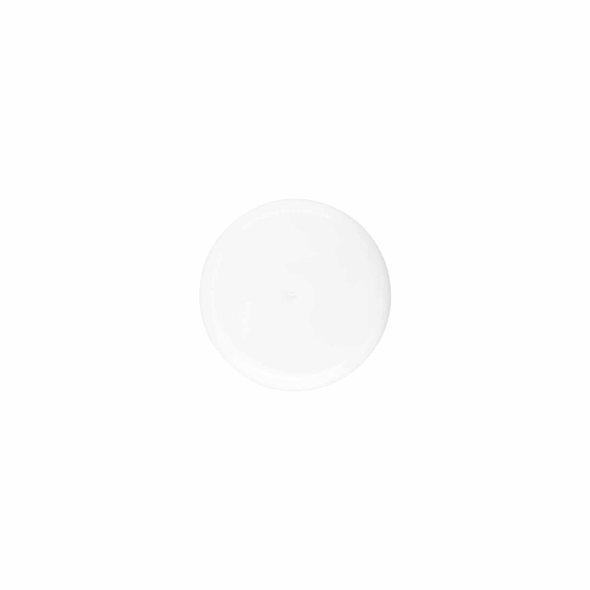 Tapón de rosca con inserto dosificador, plástico de PP, blanco, para boca: 24/410