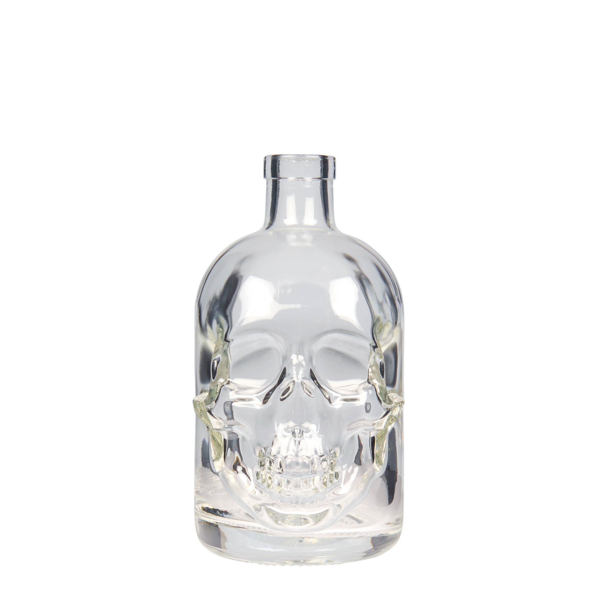 Botella de vidrio 'Calavera' de 500 ml, boca: corcho Botella de vidrio 'Calavera' de 500 ml, boca: corcho