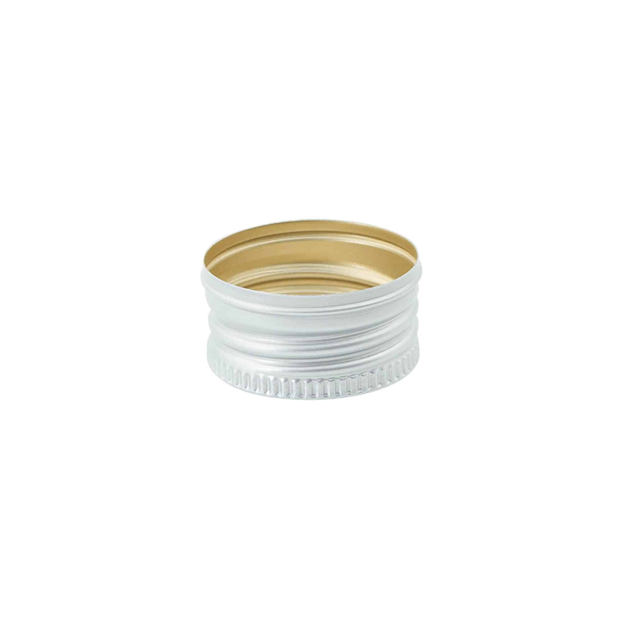 Tapón de rosca, metal, plateado, para boca: PP 31,5