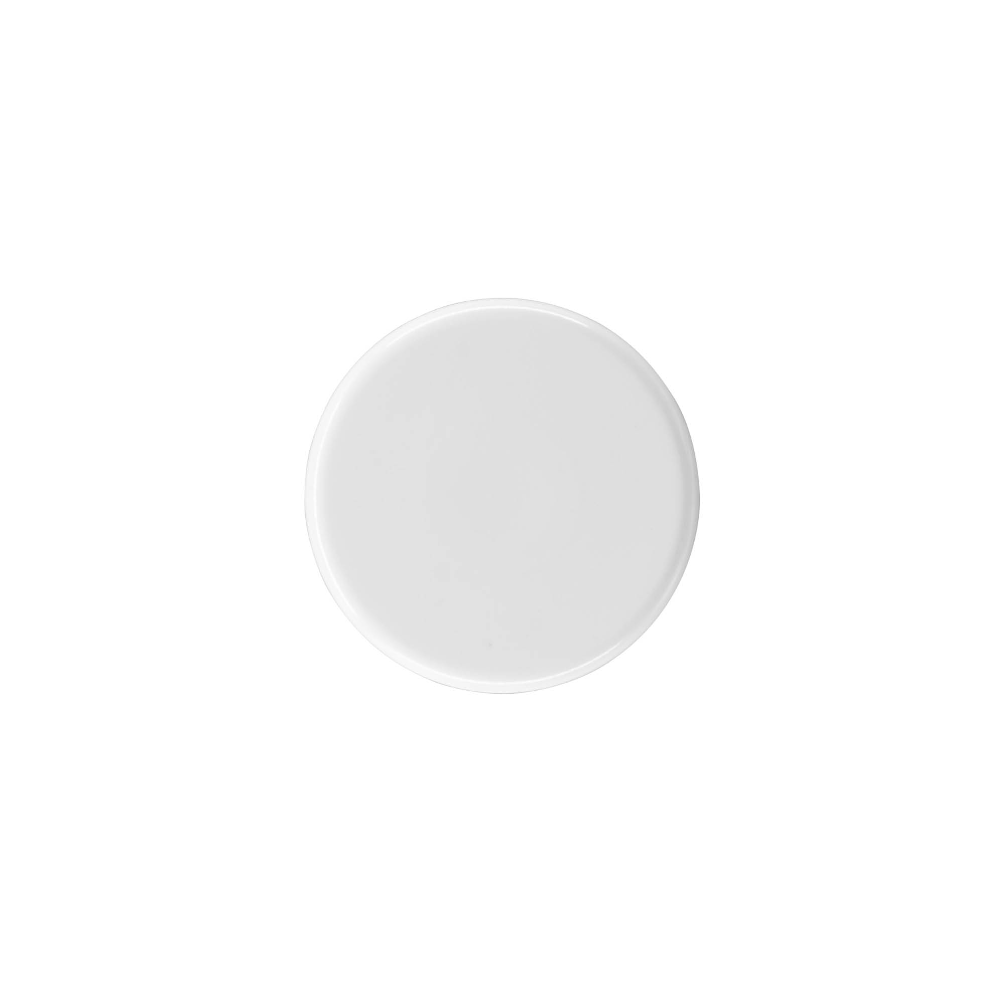 Tapa roscada para botella redonda con inserto de jeringa, plástico PE, blanco, para boca: DIN 25