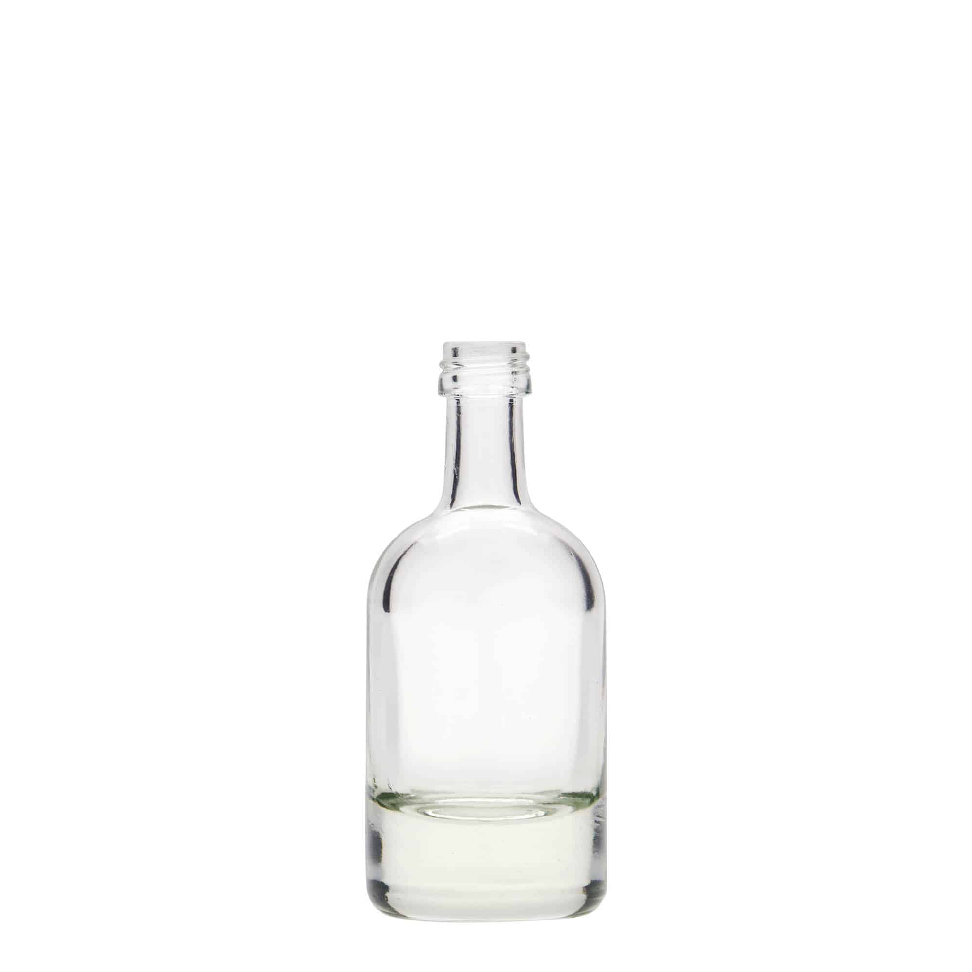 Botella de vidrio 'Linea Uno' de 50 ml, boca: PP 18 Botella de vidrio 'Linea Uno' de 50 ml, boca: PP 18