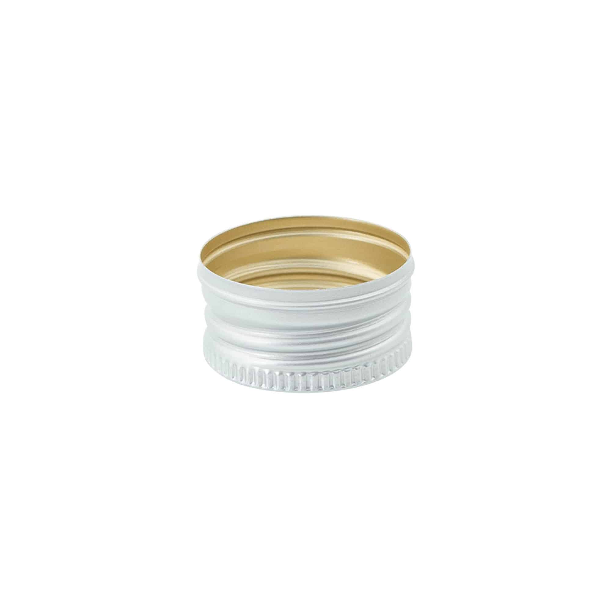Tapa roscada, metal, plateada, para boquilla: PP 31,5