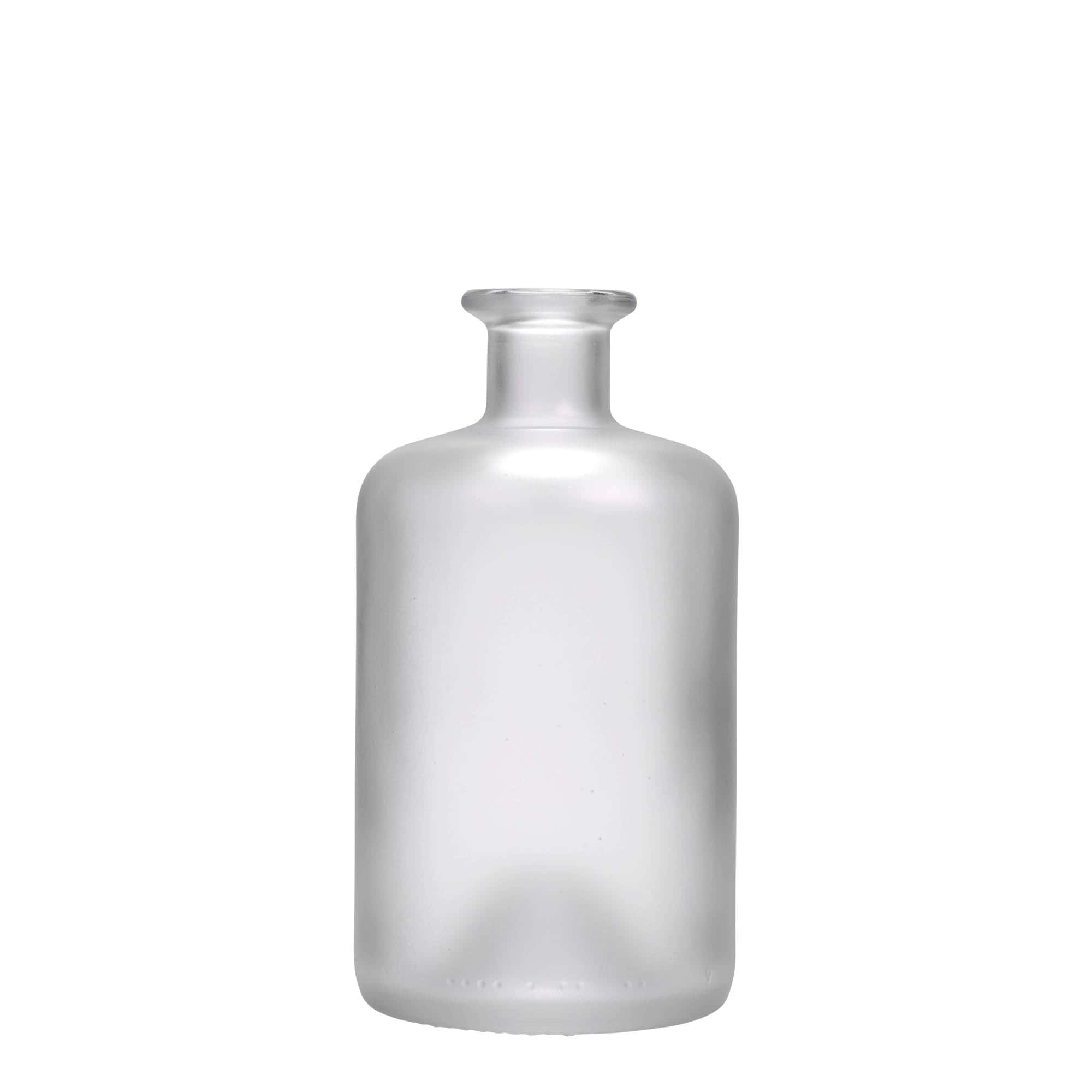 Botella de vidrio de 500 ml para farmacéutico, enfriada, boca: corcho