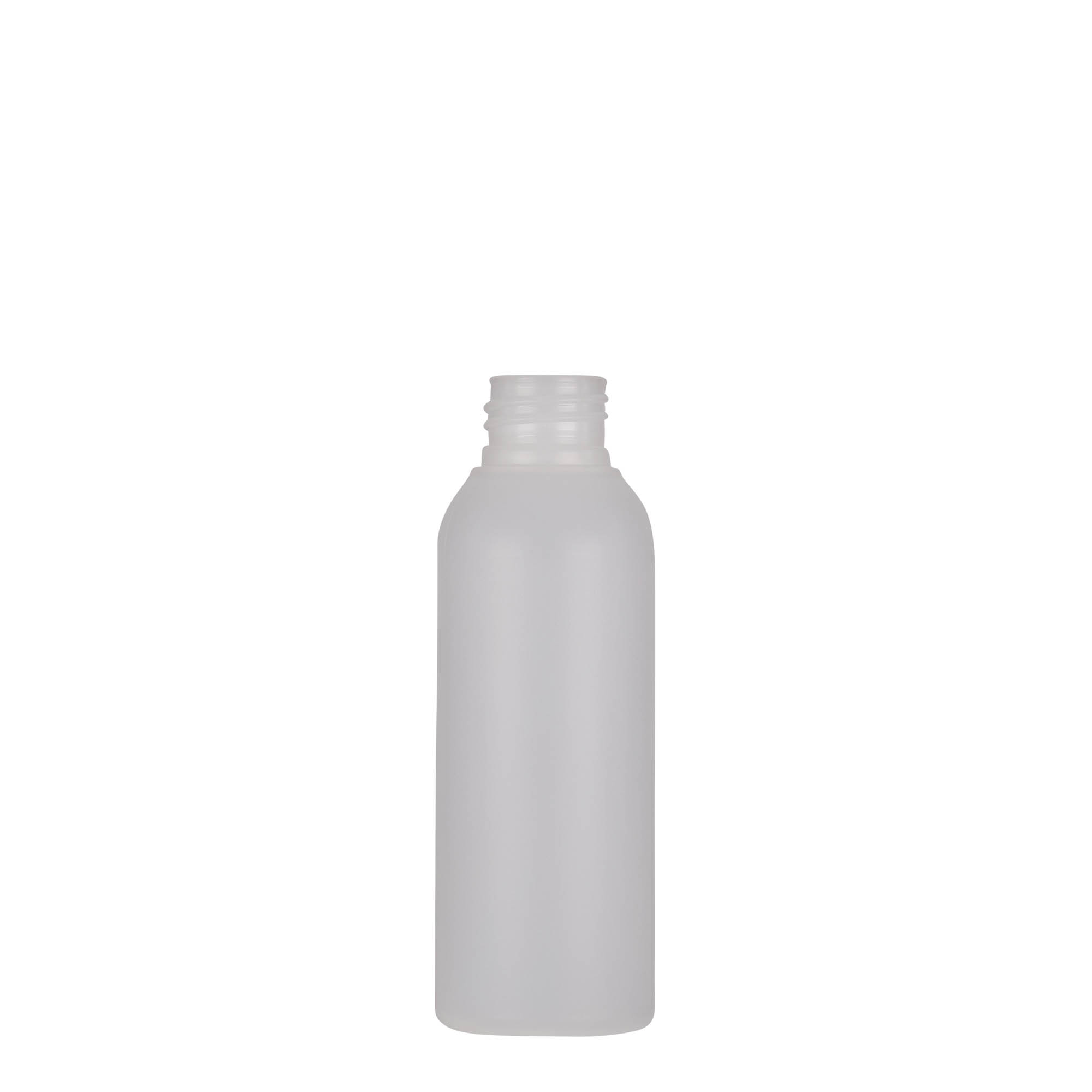 Botella de plástico de 100 ml 'Tuffy', HDPE, natural, boca: 24/410