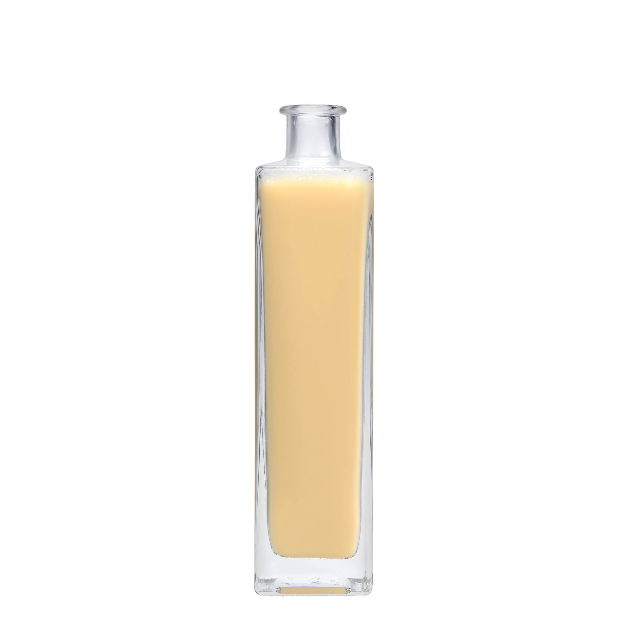 Botella de vidrio de 500 ml 'Rafaello', cuadrada, boca: corcho Botella de vidrio de 500 ml 'Rafaello', cuadrada, boca: corcho