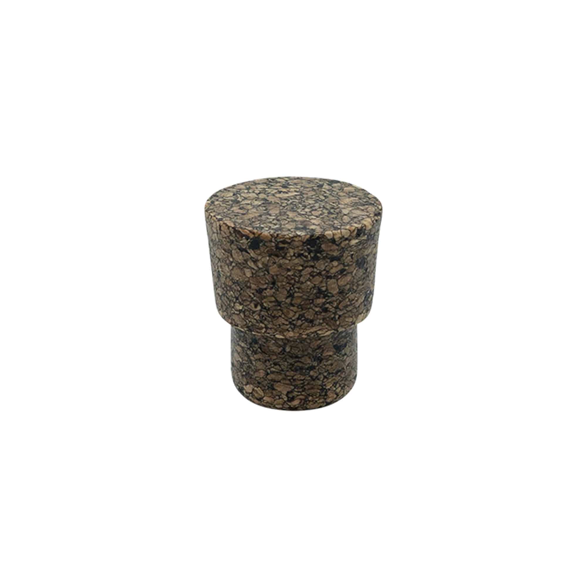 Tapón de corcho 'Cornice' 22,5 mm, Corkcoal, para boca: corcho