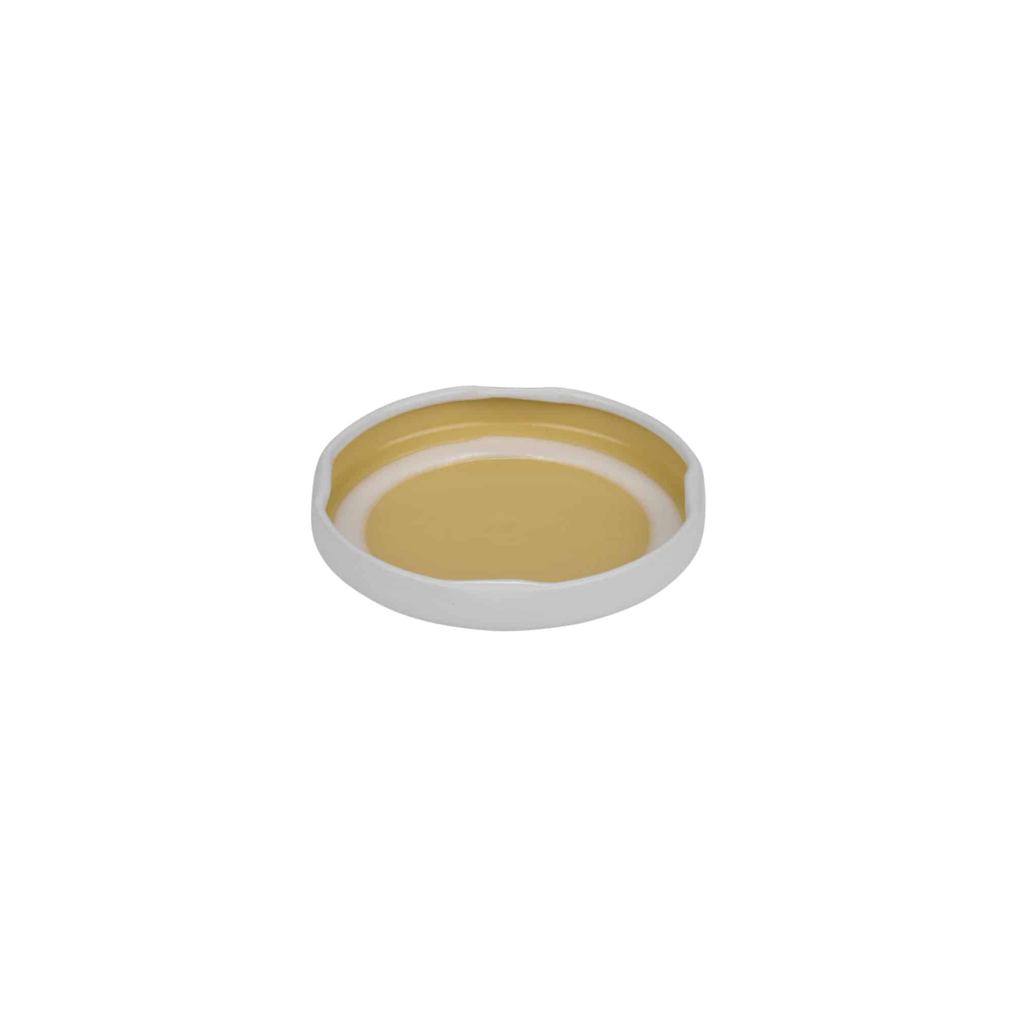 Tapa Twist-Off, hojalata, blanco, para boca: TO 58