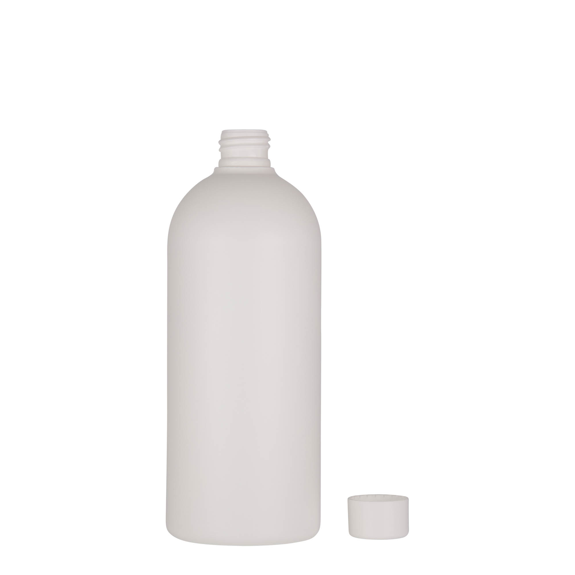 Botella de plástico de 500 ml «Tuffy», HDPE, blanca, boca: 24/410