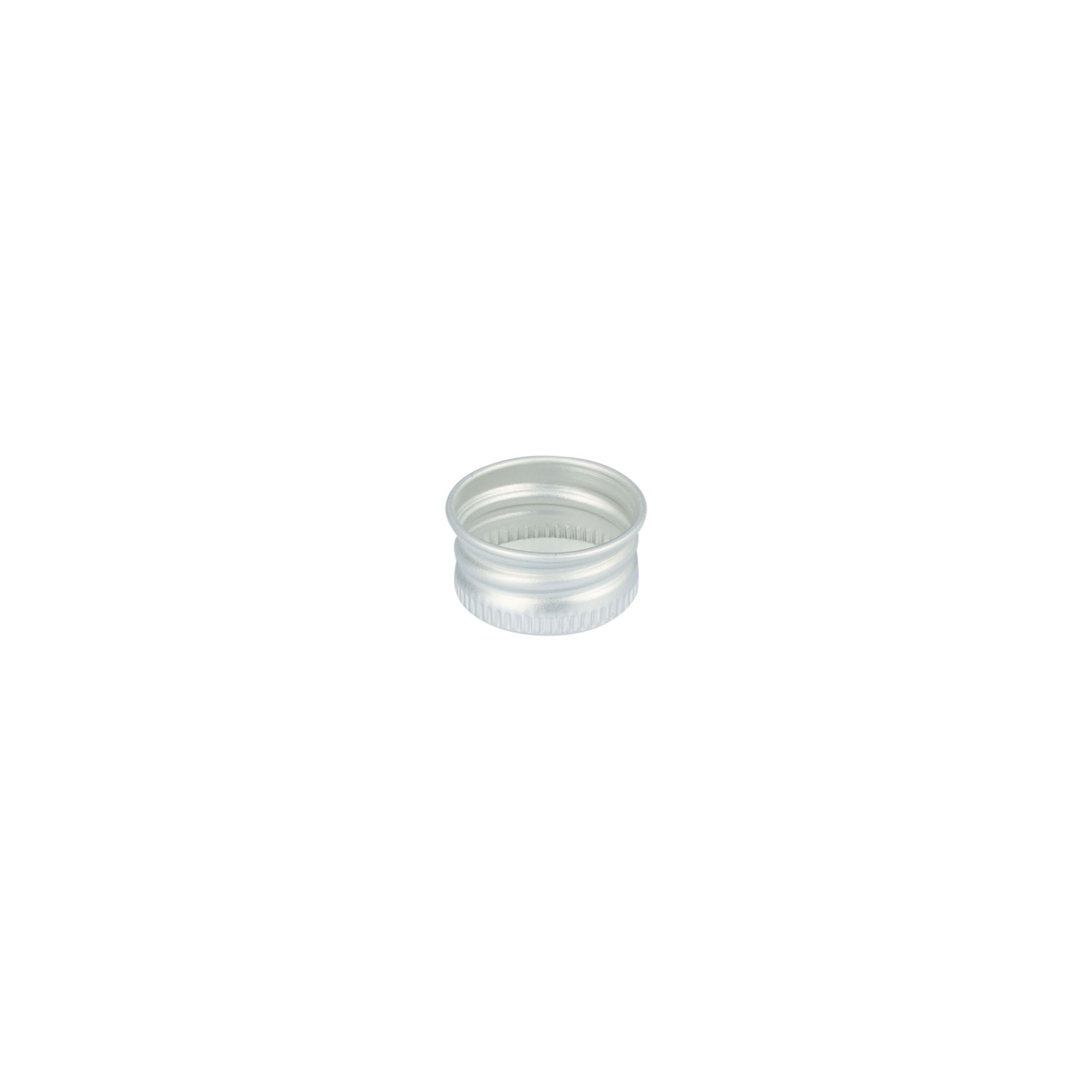 Tapa de rosca, metal, plateado, para boca: 20/410 Tapa de rosca, metal, plateado, para boca: 20/410