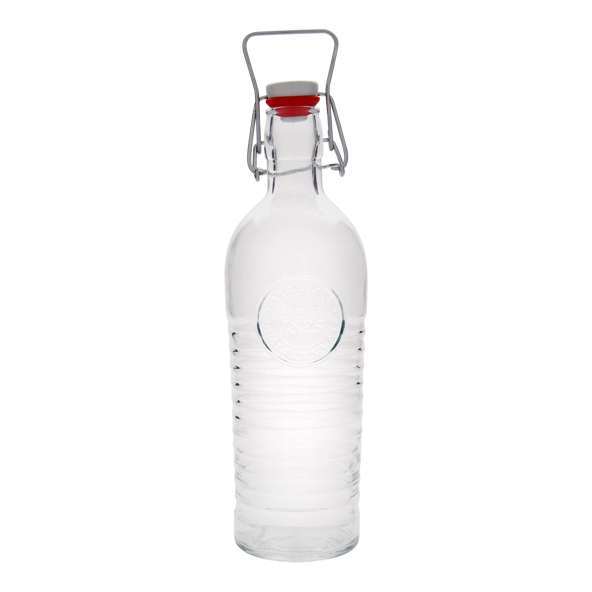 Botella de vidrio de 1.200 ml «Officina 1825», boca: cierre de palanca