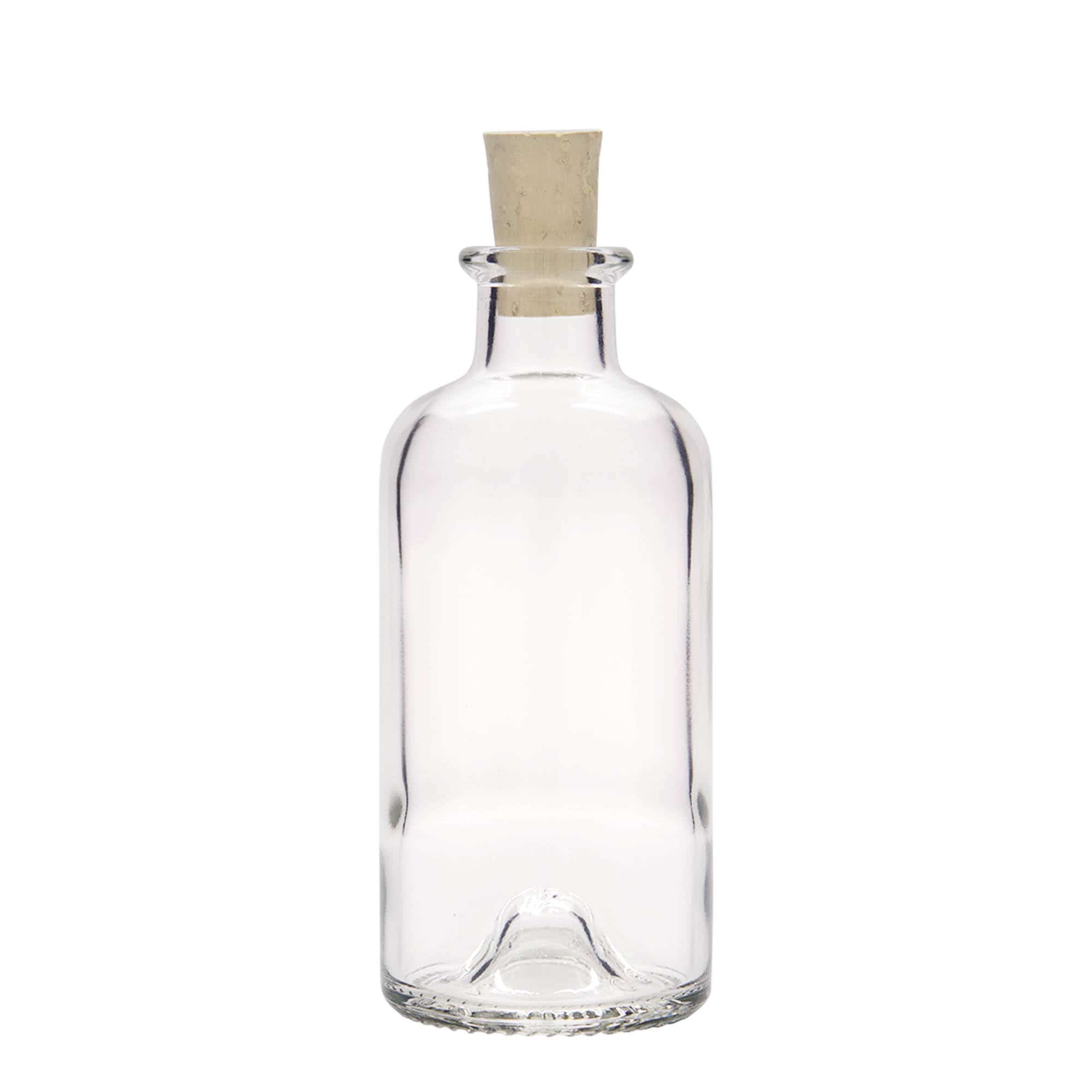 Botella de vidrio de farmacia de 200 ml, boca: corcho