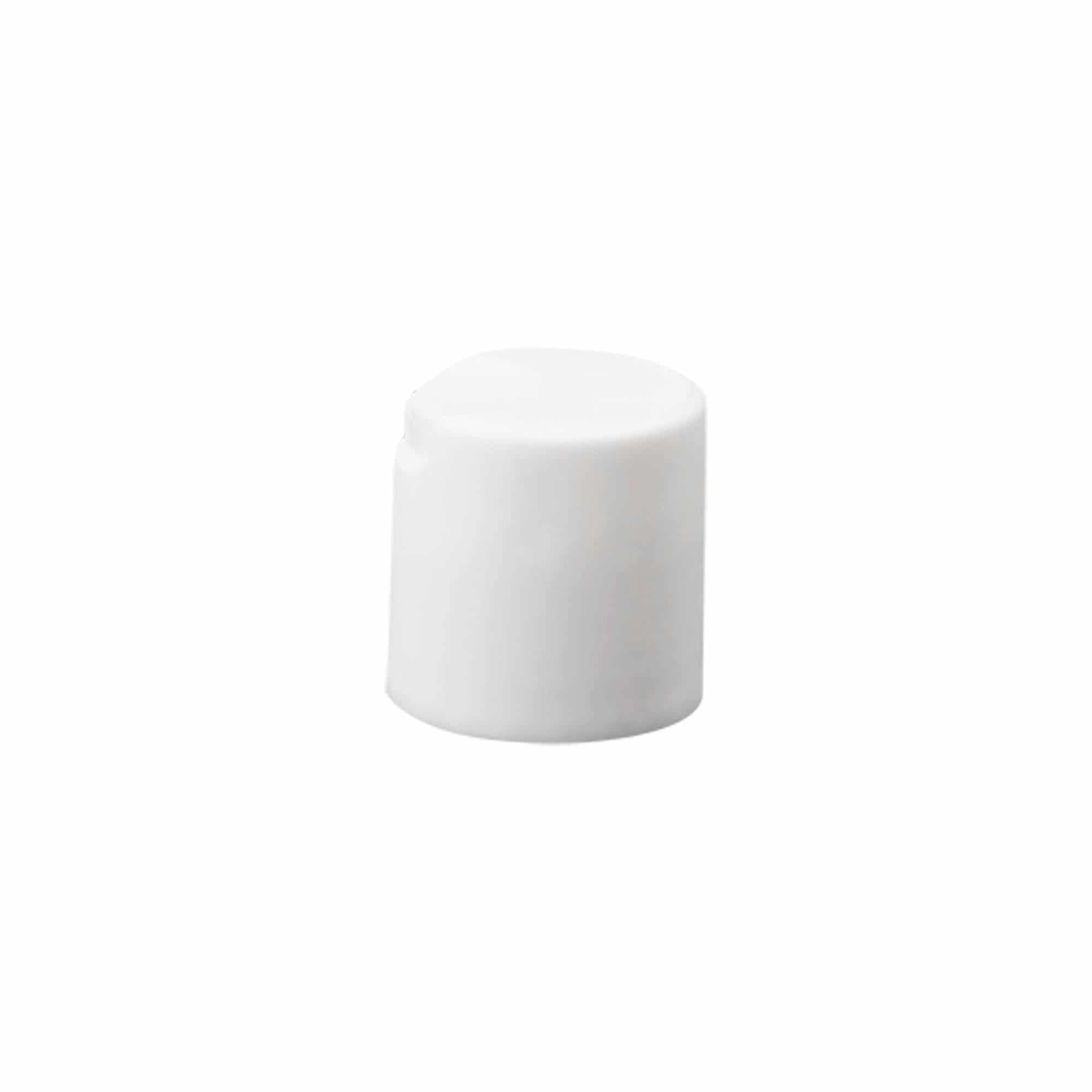 Tapón de rosca 'Disc Top', plástico de PP, blanco, para boca: 24/410 Tapón de rosca 'Disc Top', plástico de PP, blanco, para boca: 24/410