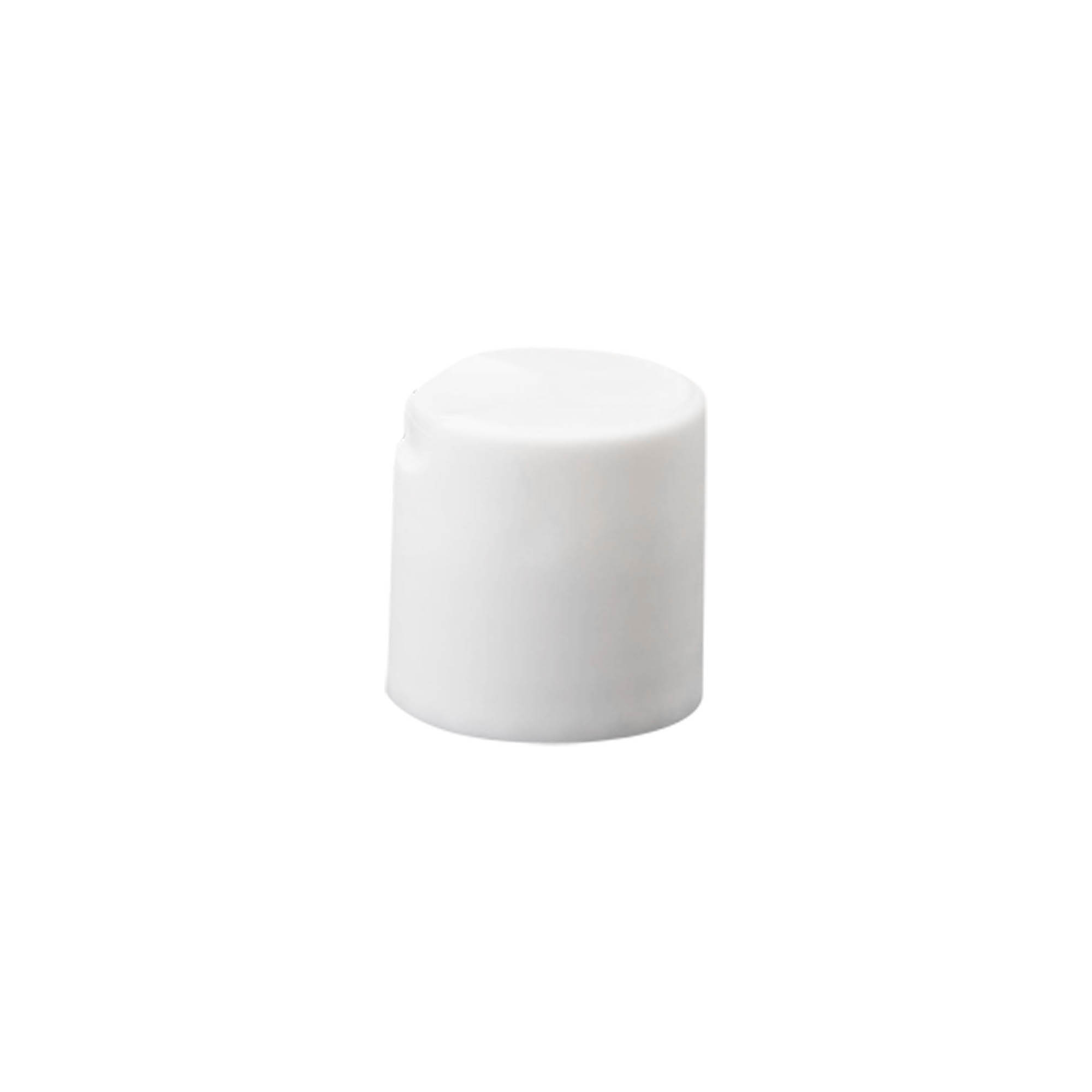 Tapa roscada Disc Top, plástico PP, blanco, para boca: 24/410 Tapa roscada Disc Top, plástico PP, blanco, para boca: 24/410