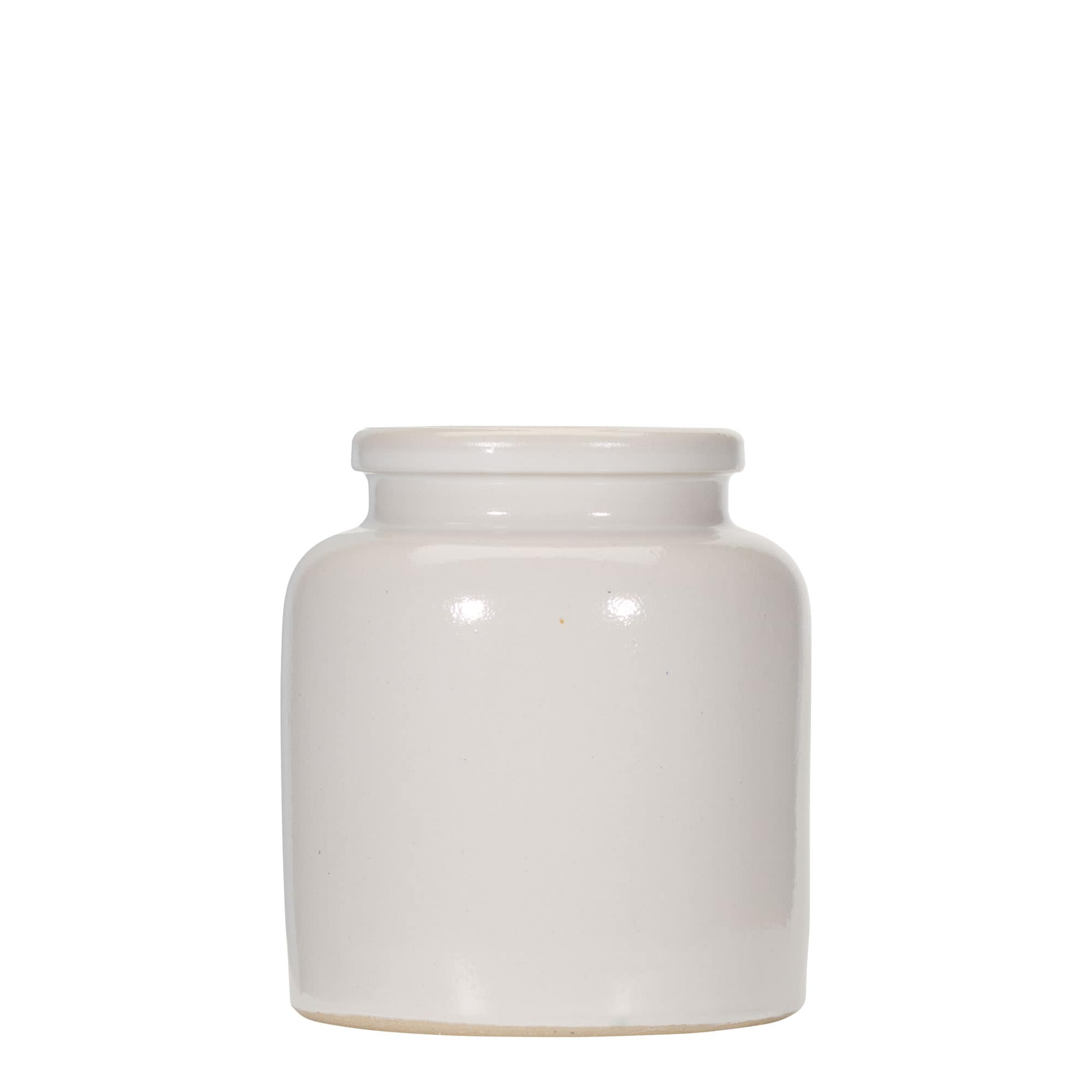 270 ml maceta de gres, cerámica, blanca, boca: tapa invertida