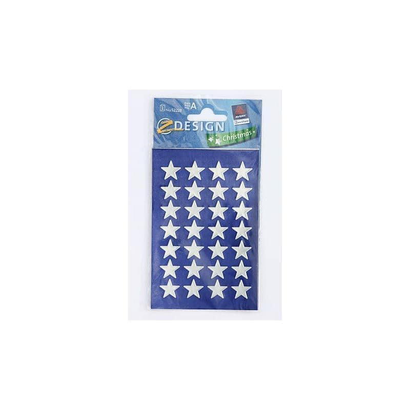 Zweckform Pegatinas 'Estrellas', papel, plateado