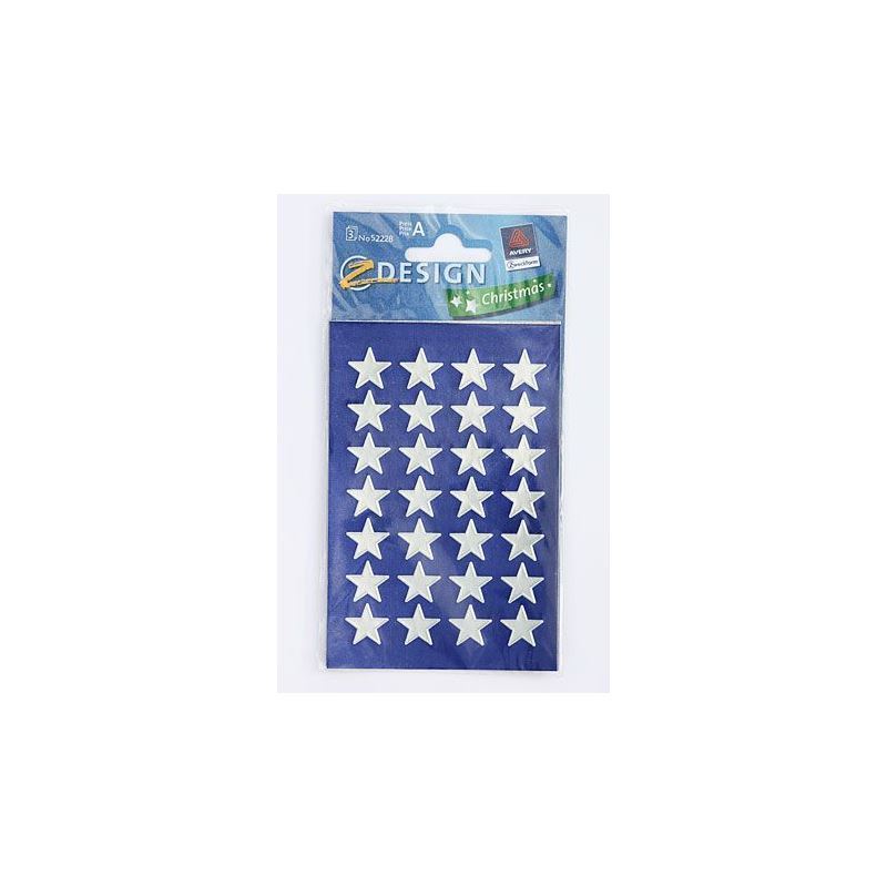 Zweckform Pegatinas «Estrellas», papel, plateado