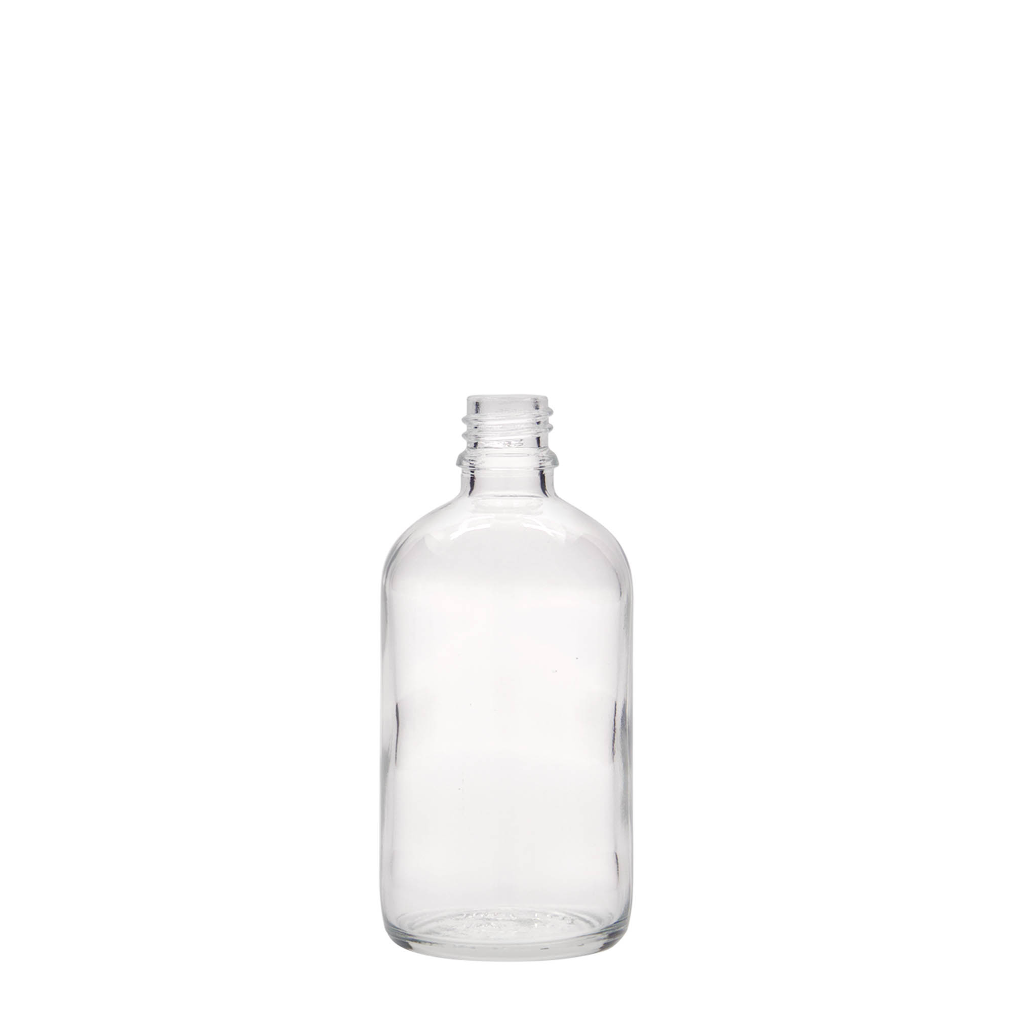 100 ml frasco medicinal, vidrio, boca: DIN 18