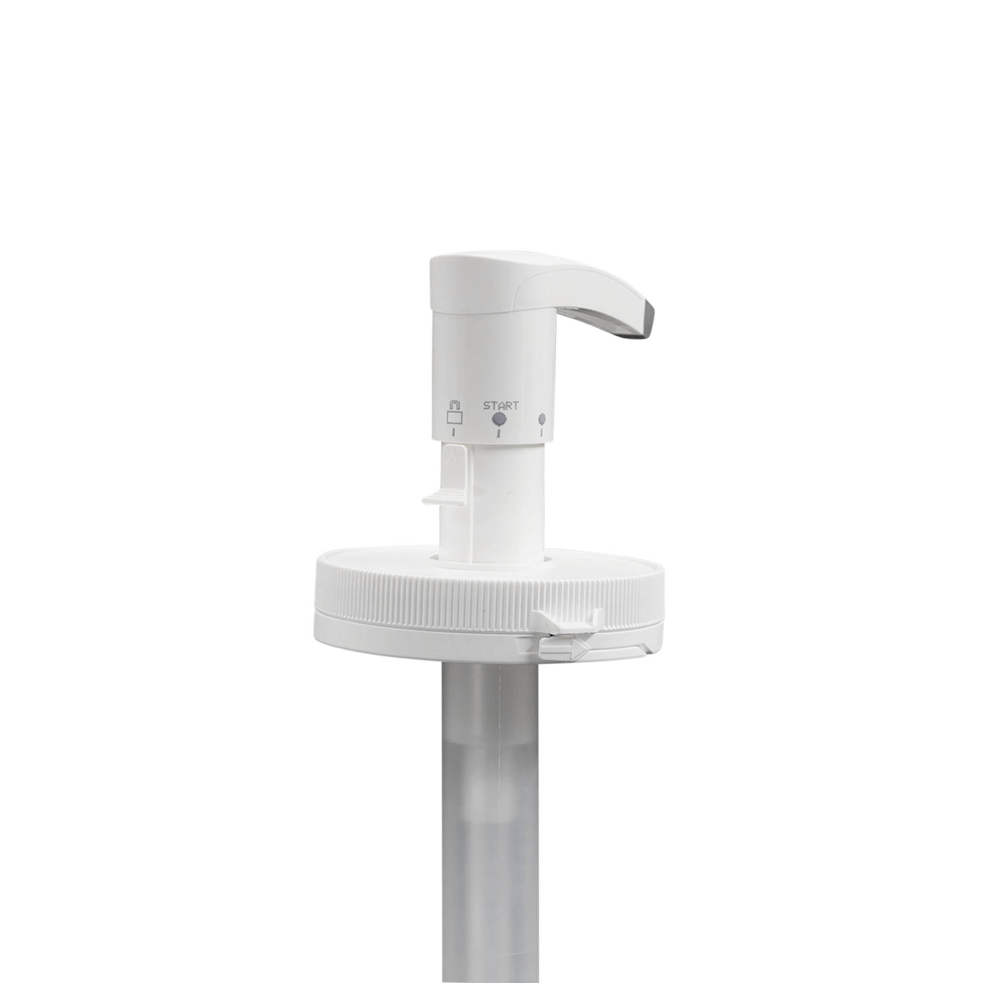 Bomba dispensadora para 655 ml «Securibox», plástico PE, blanca, para boca: cierre de rosca