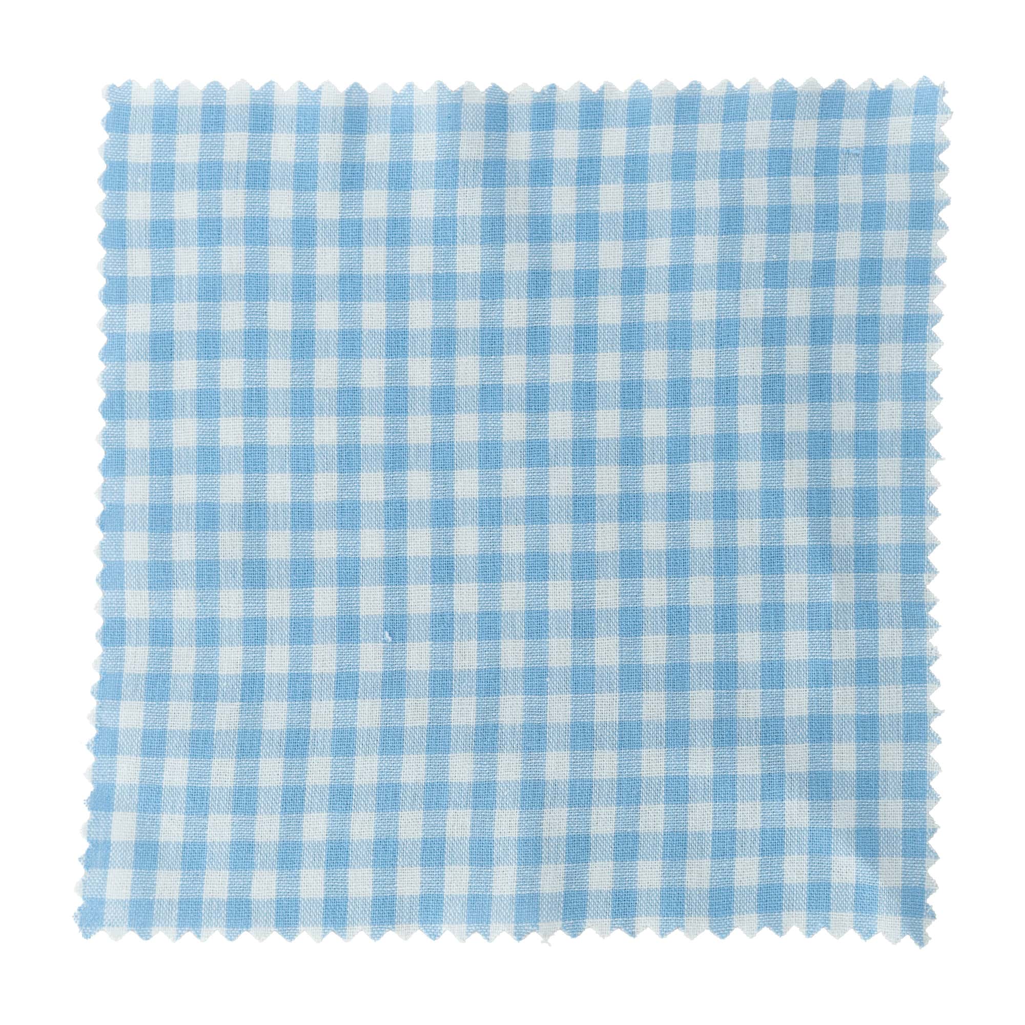 Cubretapas de tela a cuadros 15x15, cuadrado, textil, azul claro, boca: TO58-TO82 Cubretapas de tela a cuadros 15x15, cuadrado, textil, azul claro, boca: TO58-TO82
