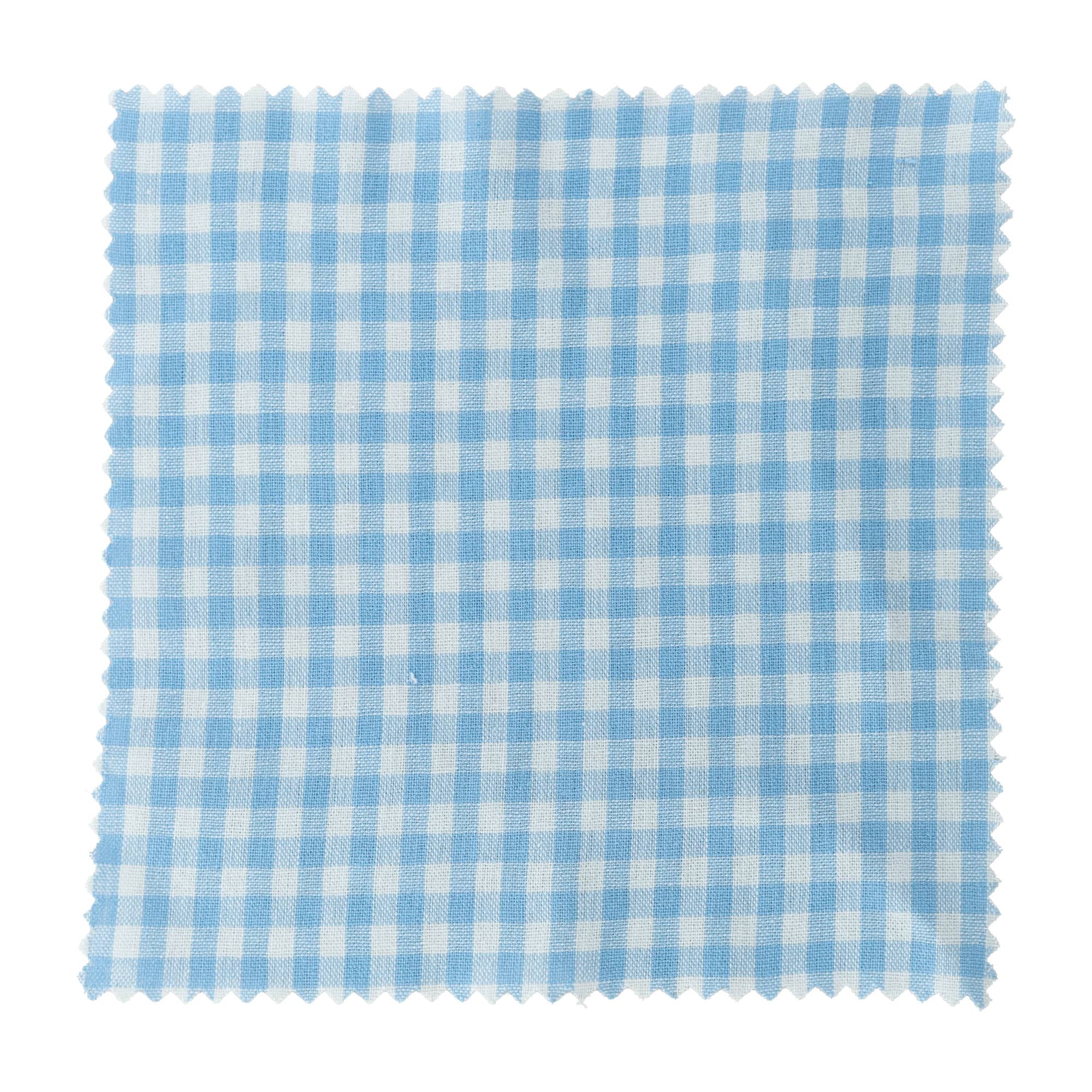Mantelito de tela a cuadros 15x15, cuadrado, textil, azul claro, boca: TO58-TO82
