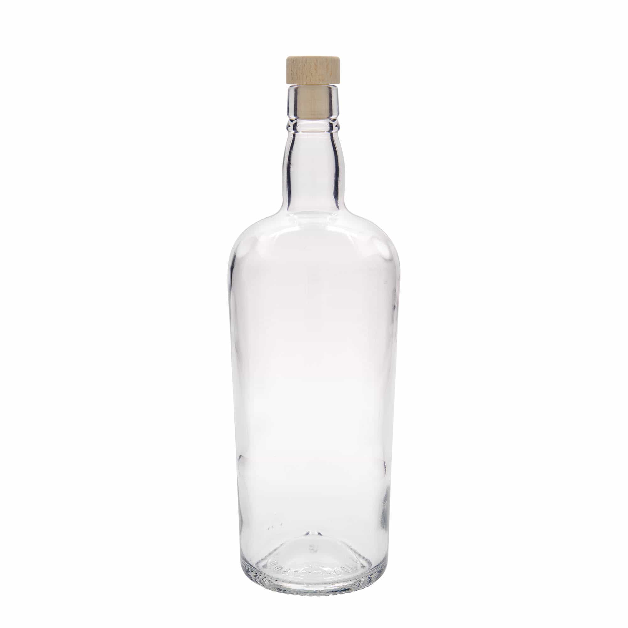 Botella de vidrio 'Edinburgh' de 1000 ml, boca: corcho