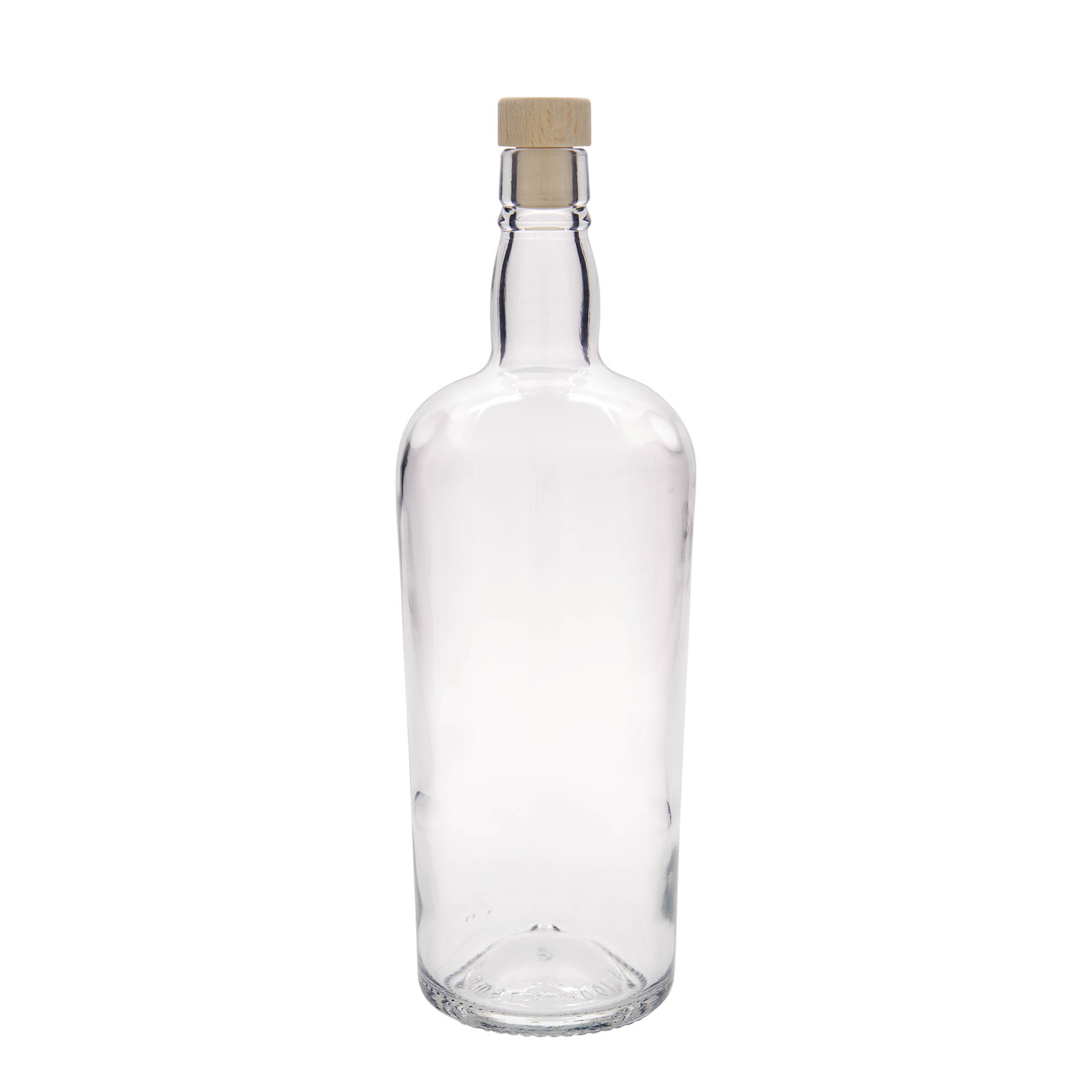 Botella de vidrio de 1000 ml 'Edinburgh', boca: corcho