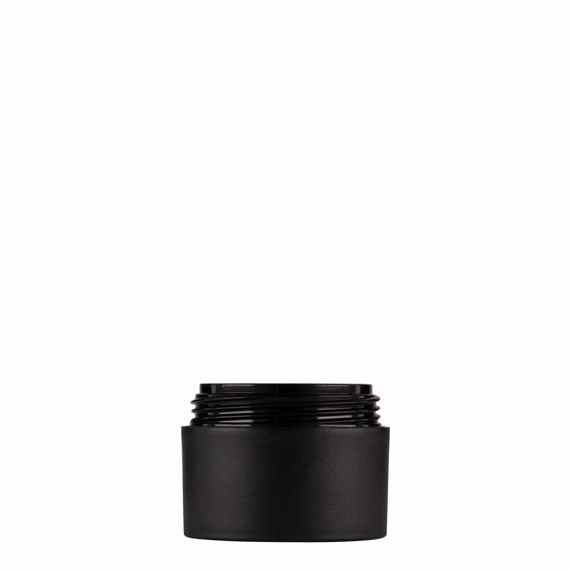 15 ml bote de plástico 'Antonella', PP, negro, boca: cierre de rosca