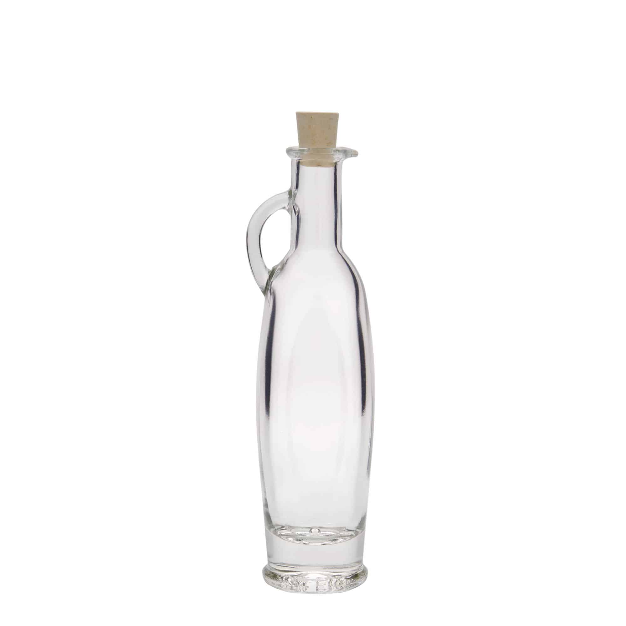 Botella de cristal de 100 ml 'Eleganta', ovalada, boca: corcho