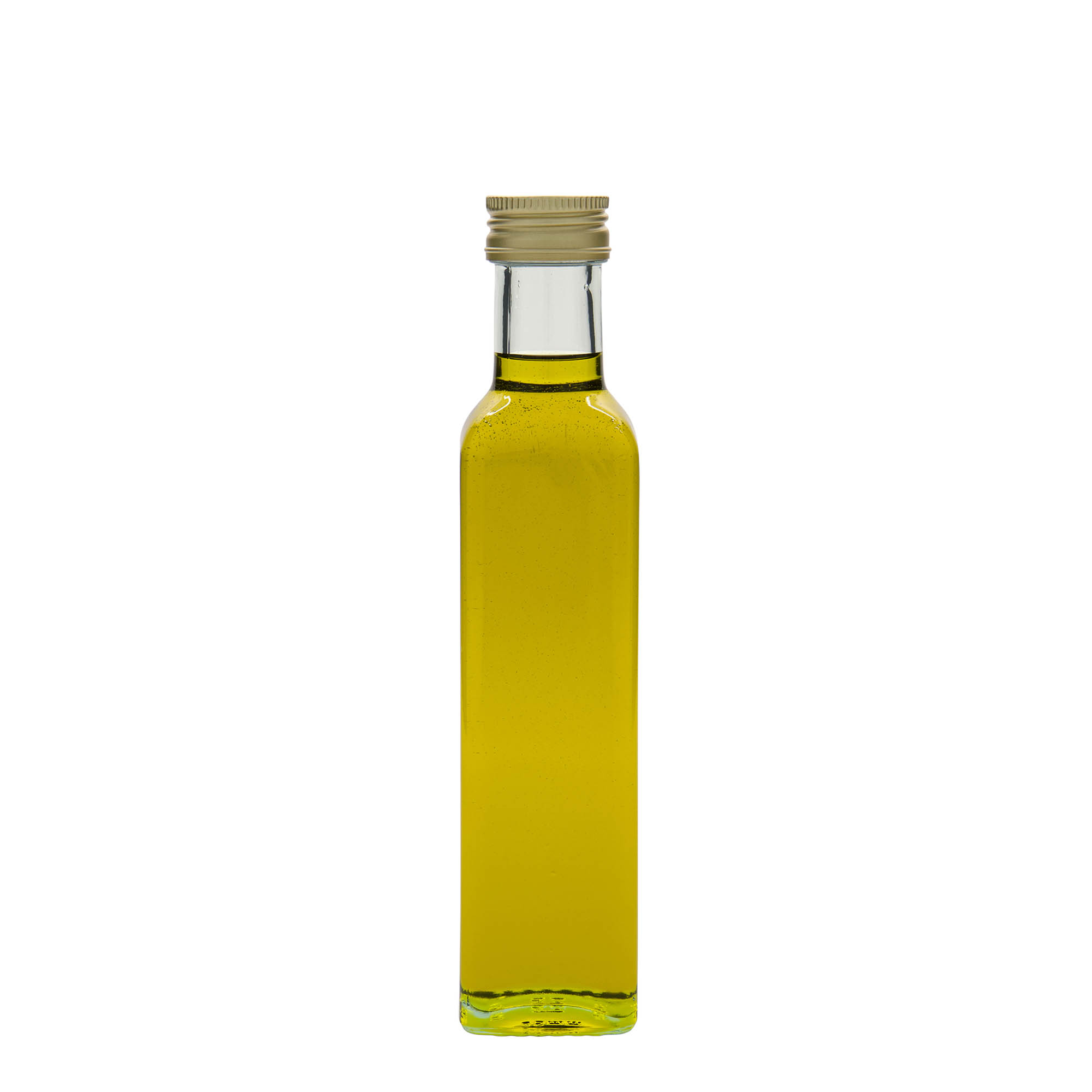 Botella de vidrio de 250 ml 'Marasca', cuadrada, boca: PP 31,5 Botella de vidrio de 250 ml 'Marasca', cuadrada, boca: PP 31,5