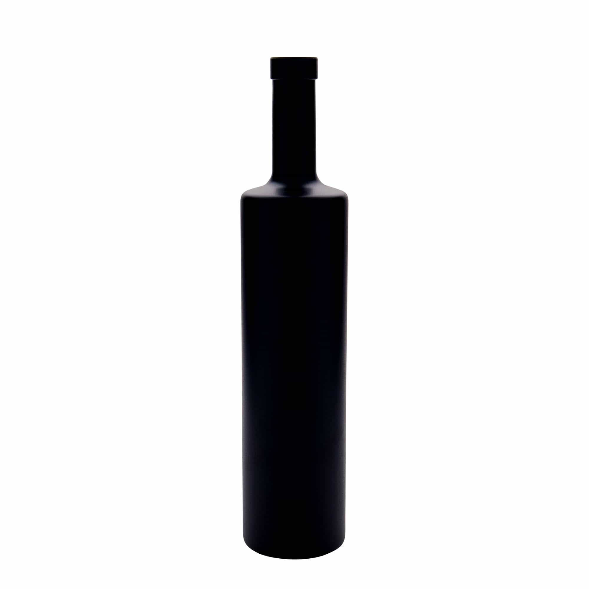 Botella de vidrio 'Centurio' de 700 ml, negro, boca: corcho Botella de vidrio 'Centurio' de 700 ml, negro, boca: corcho