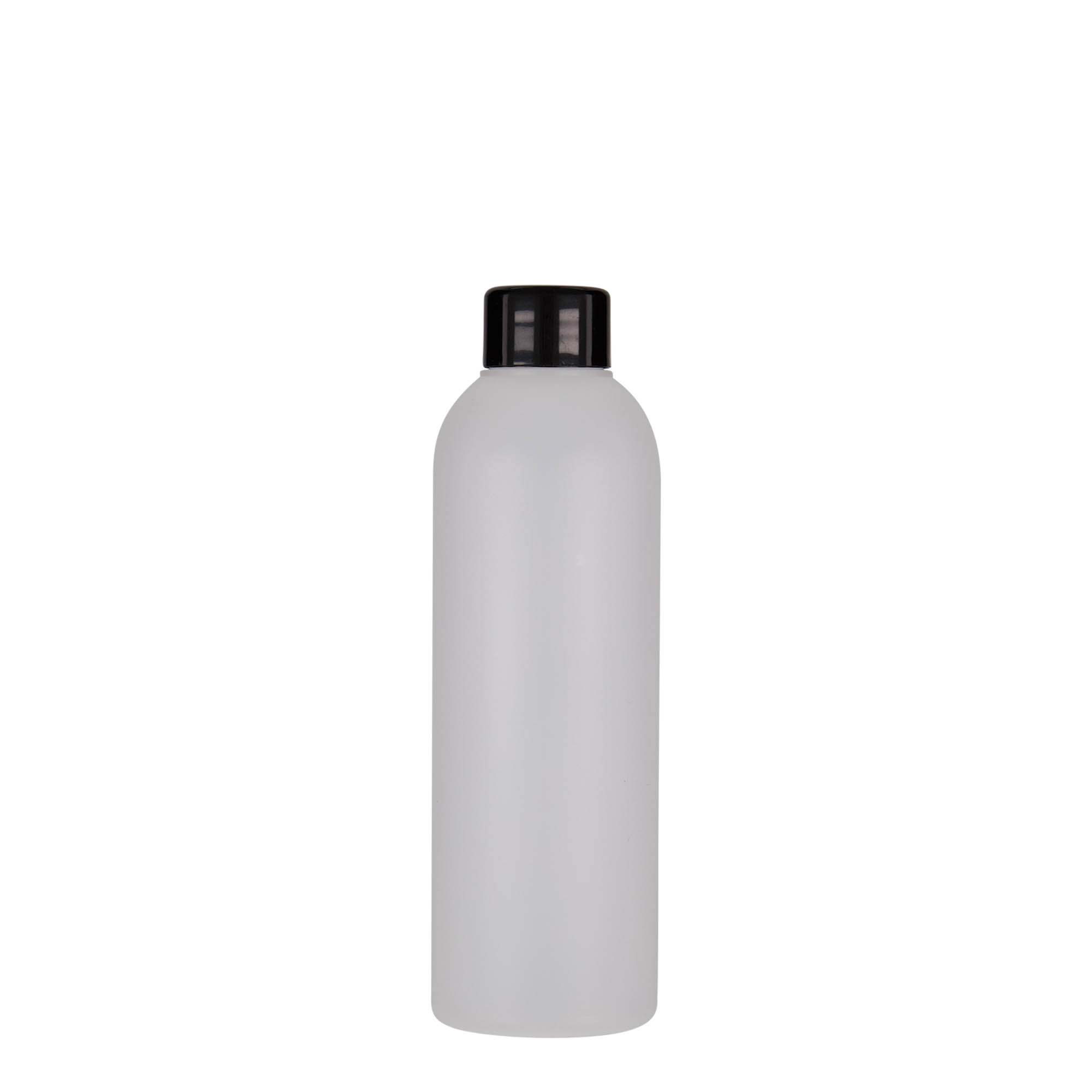 Botella de plástico de 200 ml 'Tuffy', HDPE, natural, boca: 24/410 Botella de plástico de 200 ml 'Tuffy', HDPE, natural, boca: 24/410