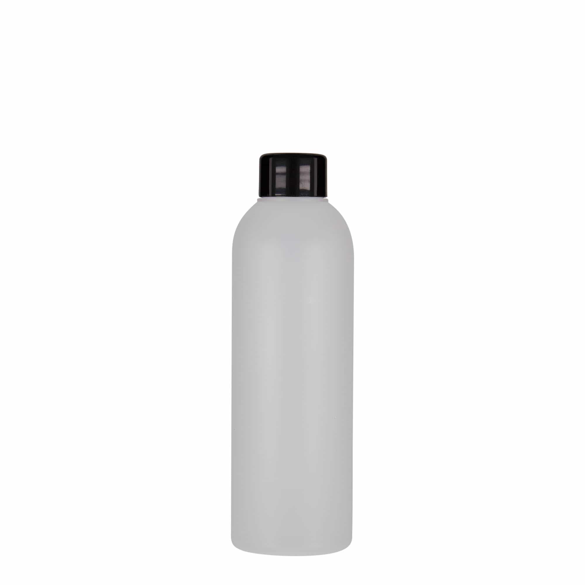 Botella de plástico de 200 ml 'Tuffy', HDPE, natural, boca: 24/410